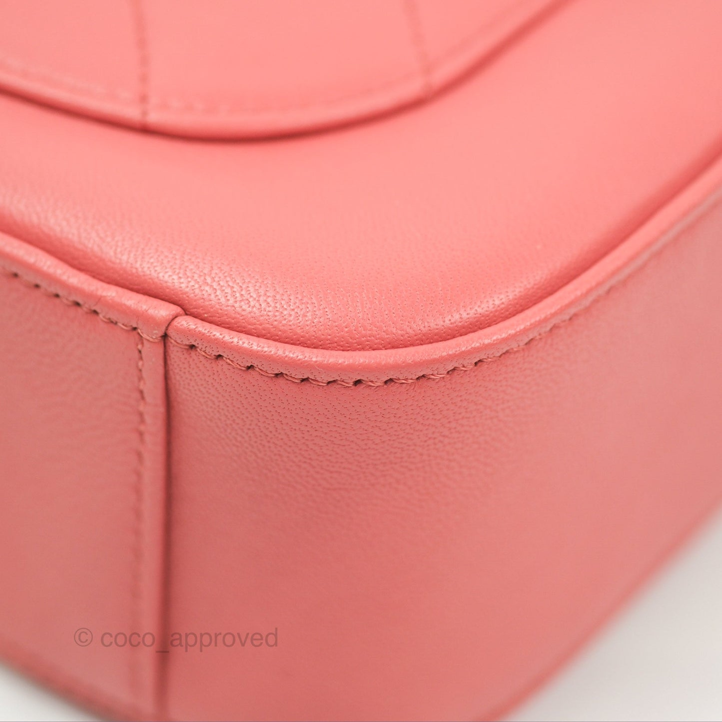 Chanel Chain Infinity Camera Case Pink Goatskin Aged Gold Hardware
