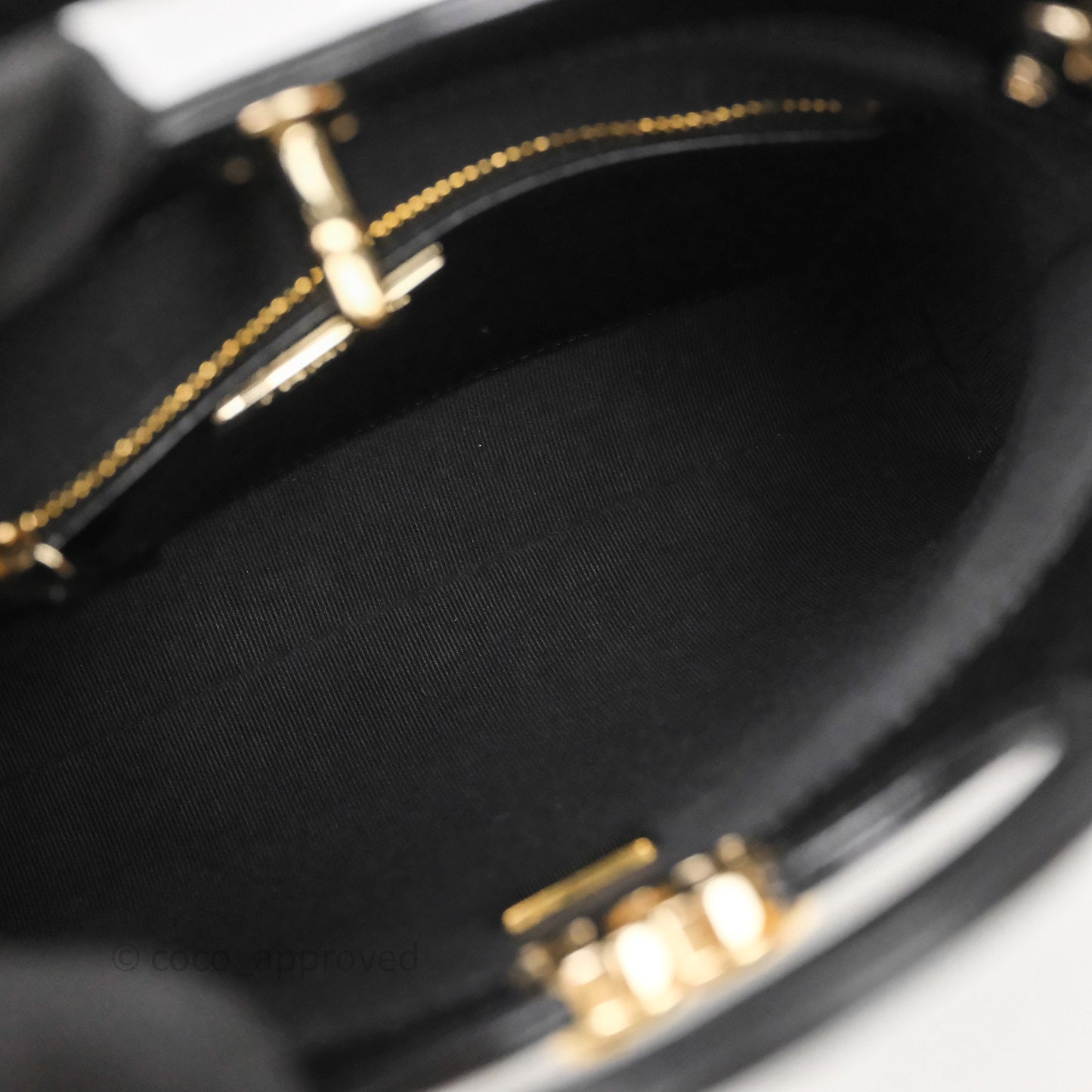 Chanel 31 Mini Black Shiny Calfskin Gold Hardware