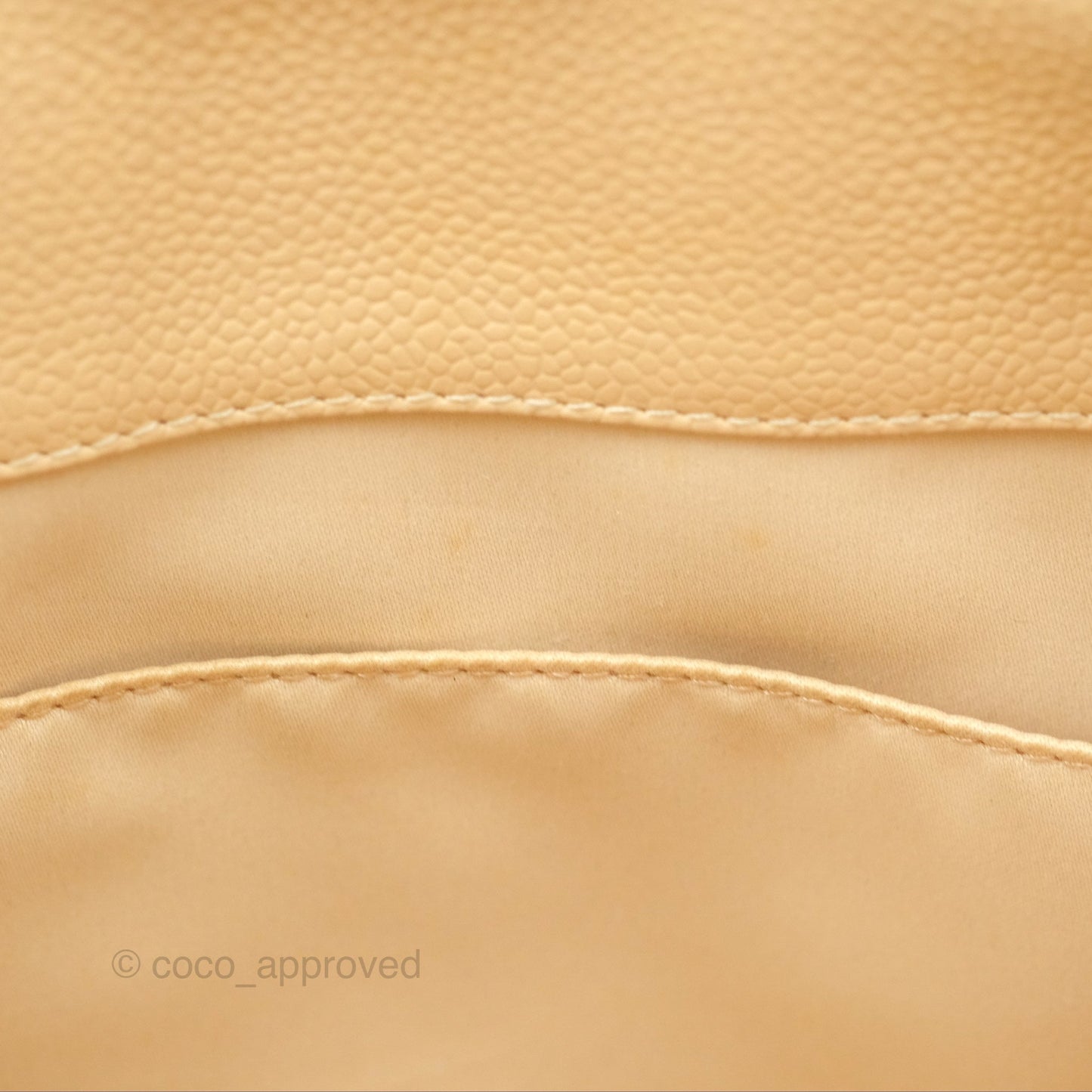 Chanel GST Beige Caviar Silver Hardware