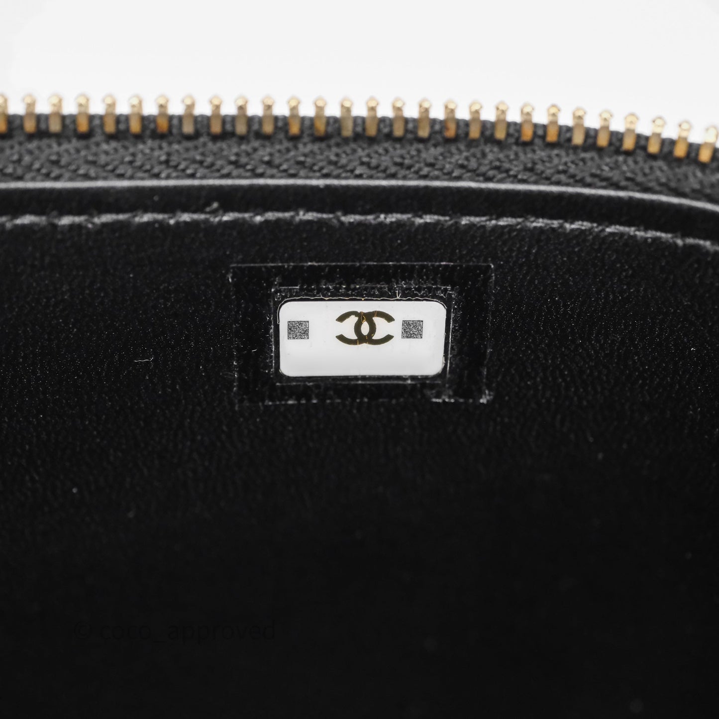 Chanel Vanity Rectangular Metal Top Handle Black Lambskin Aged Gold Hardware