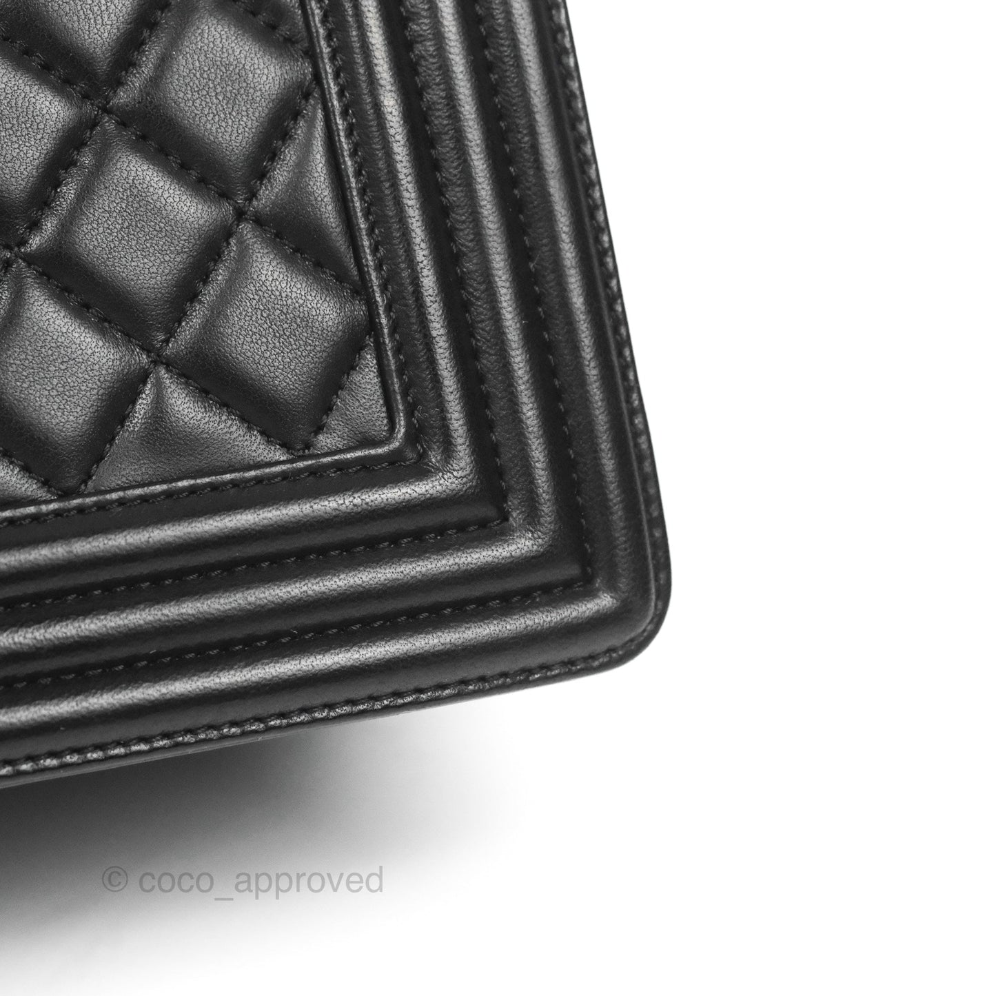 Chanel Quilted Medium Boy Black Lambskin Aged Gold Hardware
