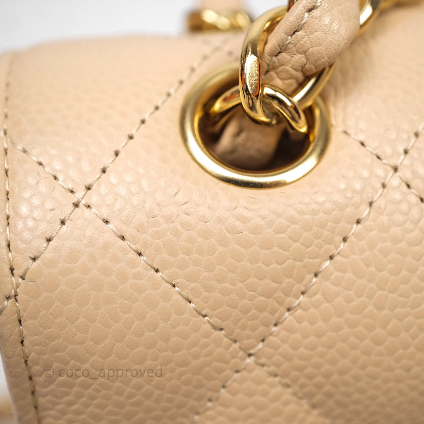 Chanel Jumbo Double Flap Beige Caviar Gold Hardware⁣⁣
