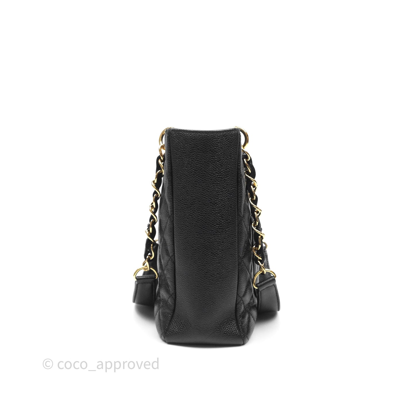 Chanel Vertical GST Black Caviar Gold Hardware