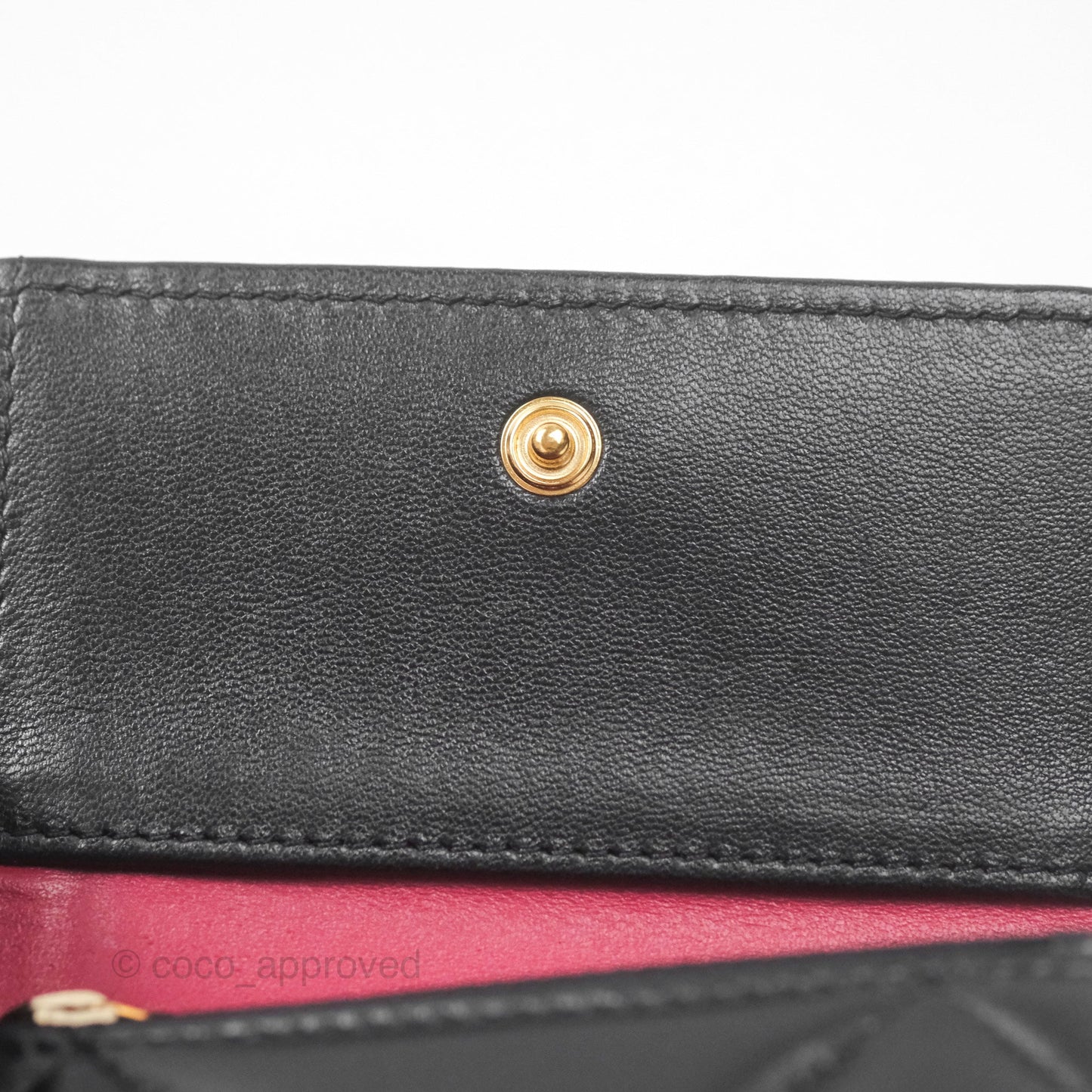 Chanel 19 Short Flap Wallet Black Lambskin