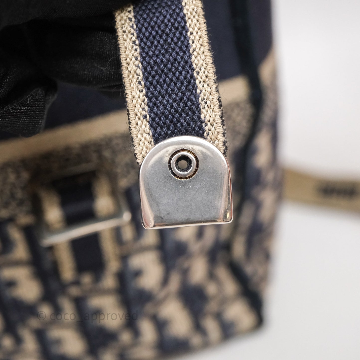 Christian Dior Medium DiorCamp Messenger Bag Oblique Embroidery Blue
