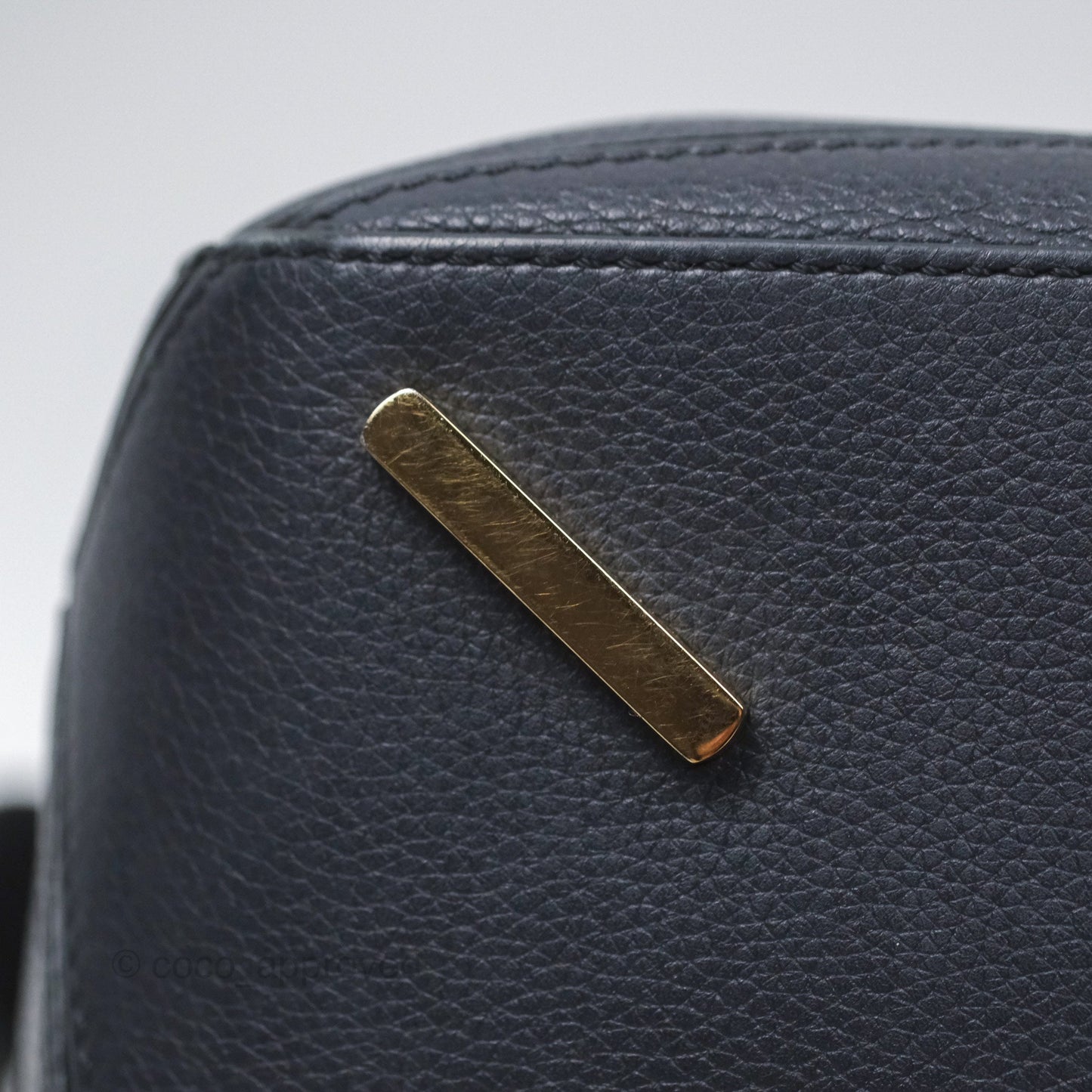 Loewe Medium Puzzle Bag Navy Calfskin Gold Hardware