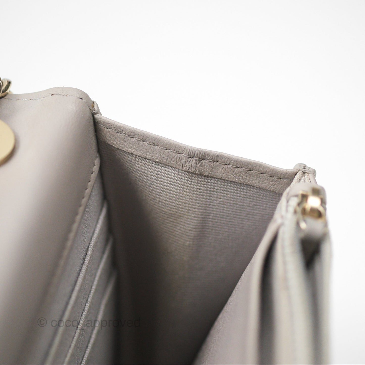 Chanel Trendy CC WOC Quilted Grey Lambskin Gold Hardware
