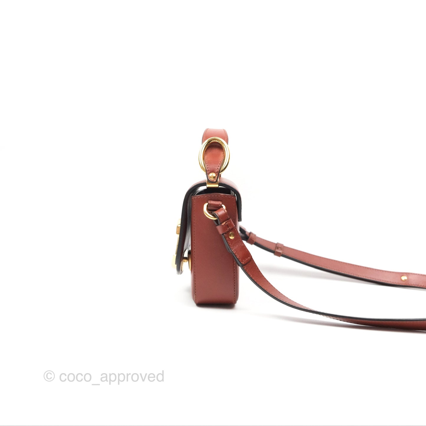 Chloé Mini C Bag Sepia Brown Shiny/Suede Calfskin
