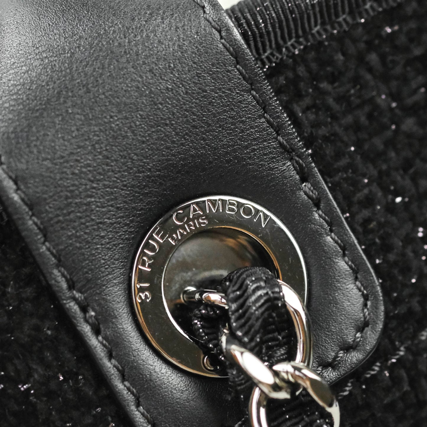 Chanel Large Deauville Black Glitter Lurex