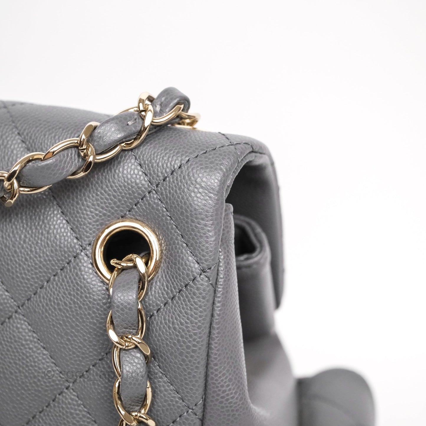 Chanel Small Duma Backpack Dark Grey Caviar Gold Hardware 23K