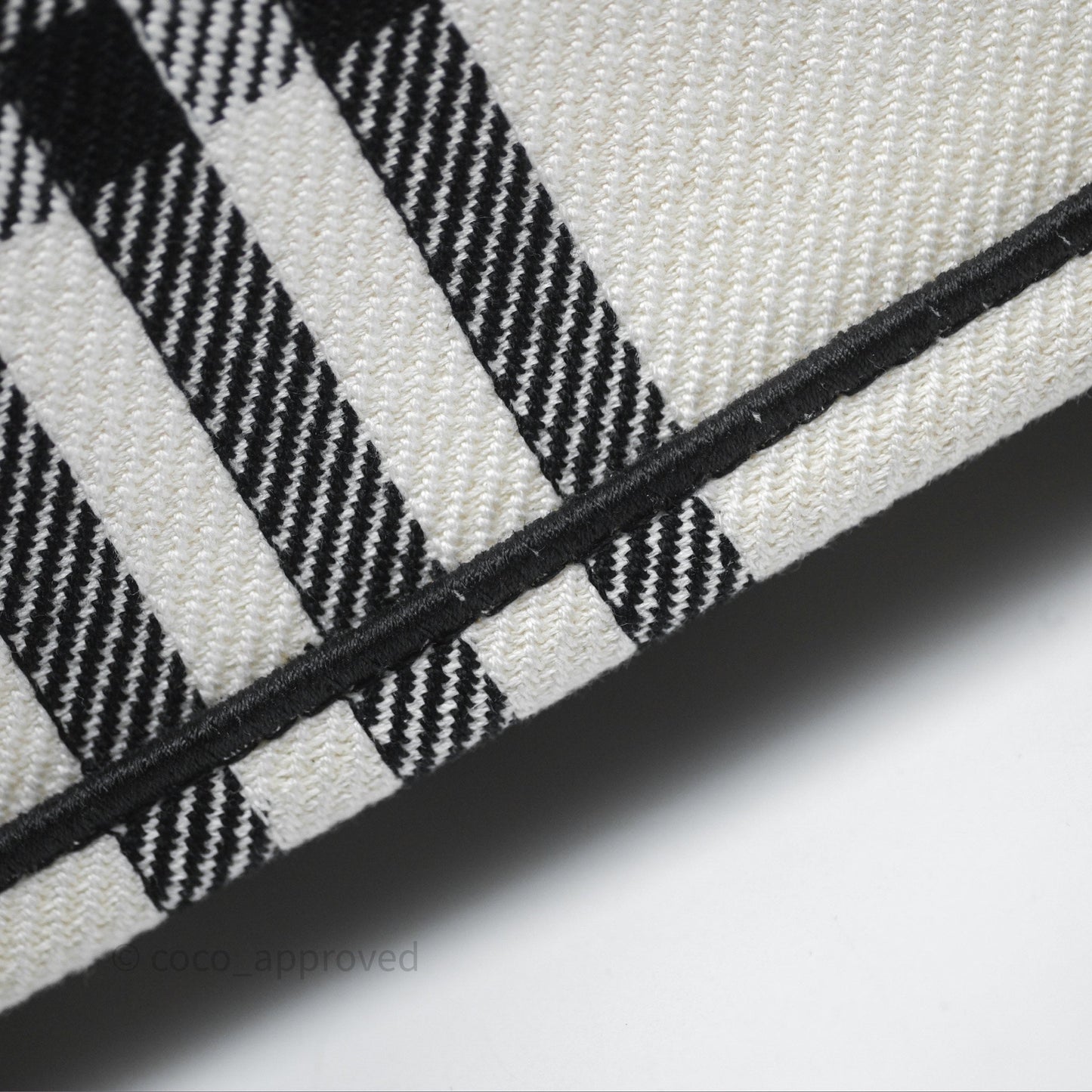 Christian Dior Large Check'n'Dior Book Tote Black/ White Canvas