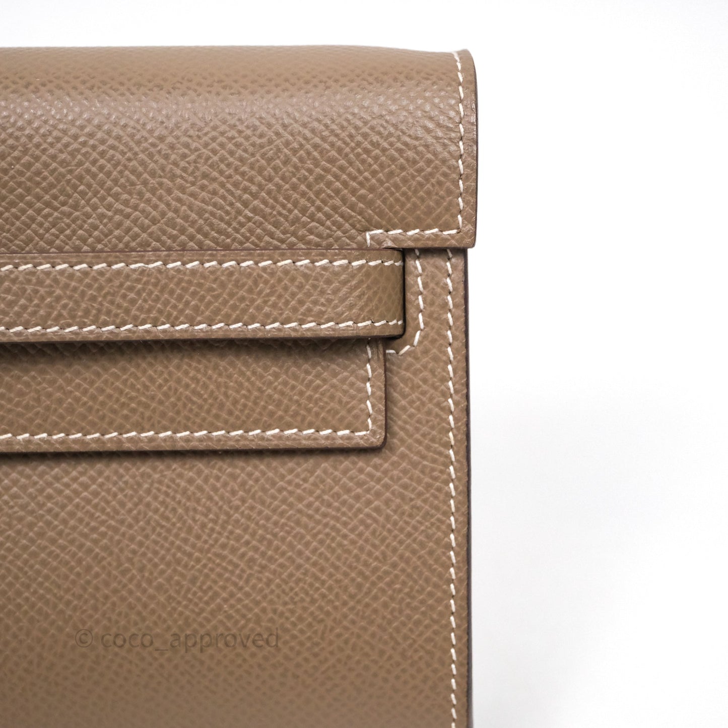 Hermès Kelly To Go Wallet Etoupe 18 Epsom Gold Hardware