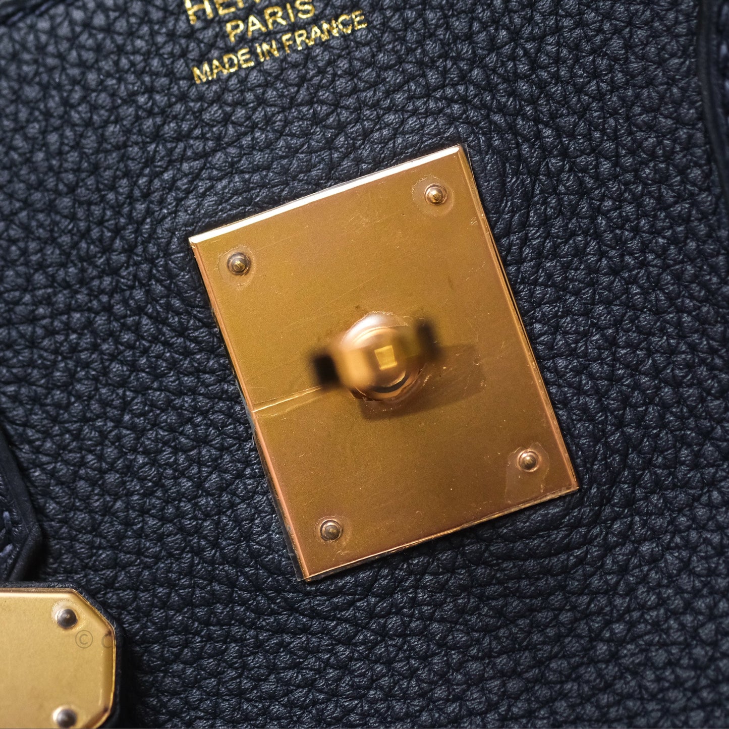 Hermès Birkin 30 Retourne Bleu Nuit 2Z Togo Gold Hardware