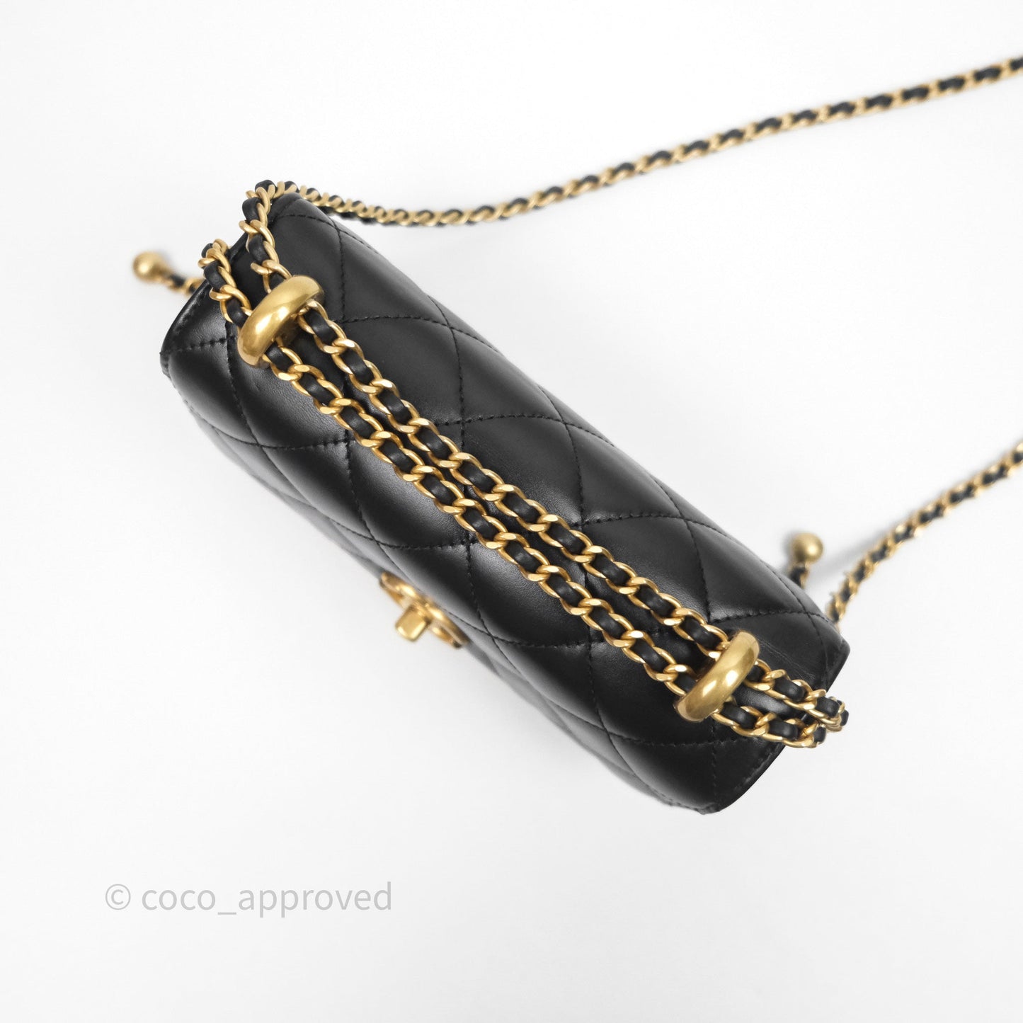 Chanel Quilted Mini Perfect Fit Adjustable Black Calfskin Gold Hardware