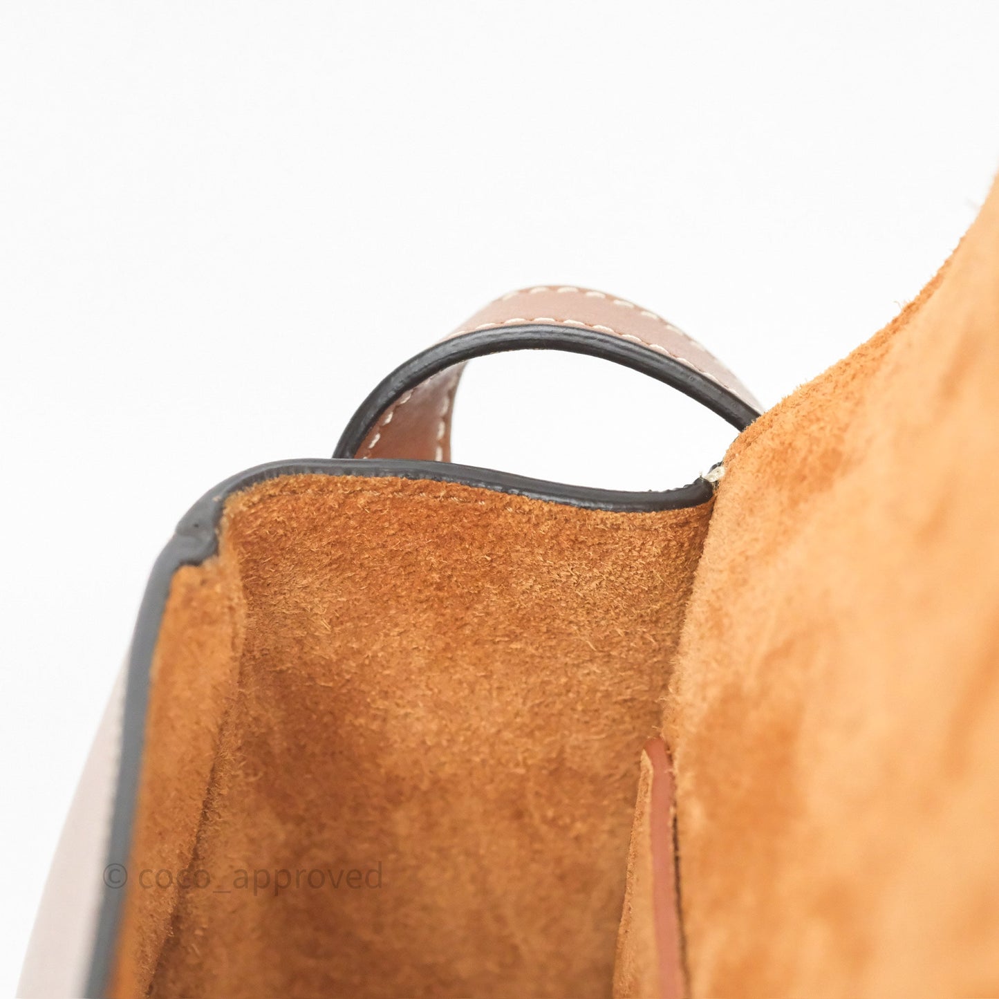 Celine Gold Studs Folco Cuir Triomphe in Smooth Calfskin Tan