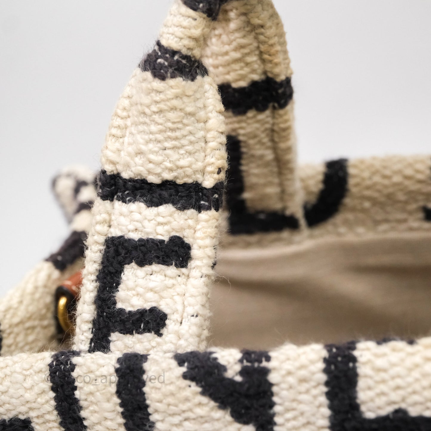 Celine Small Cabas Thais Textile with Celine All-Over White