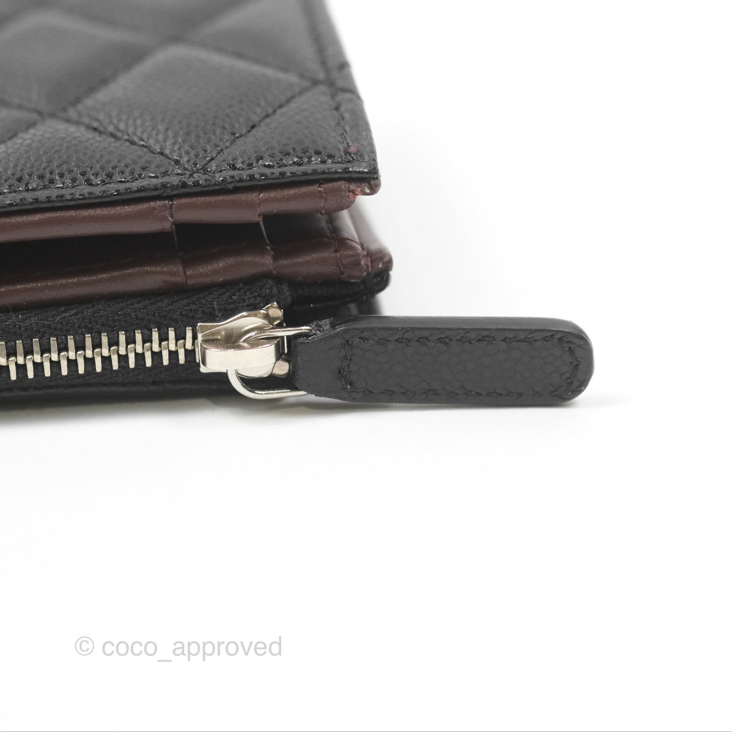 Chanel Compact Wallet Black Caviar Gold Hardware 23A