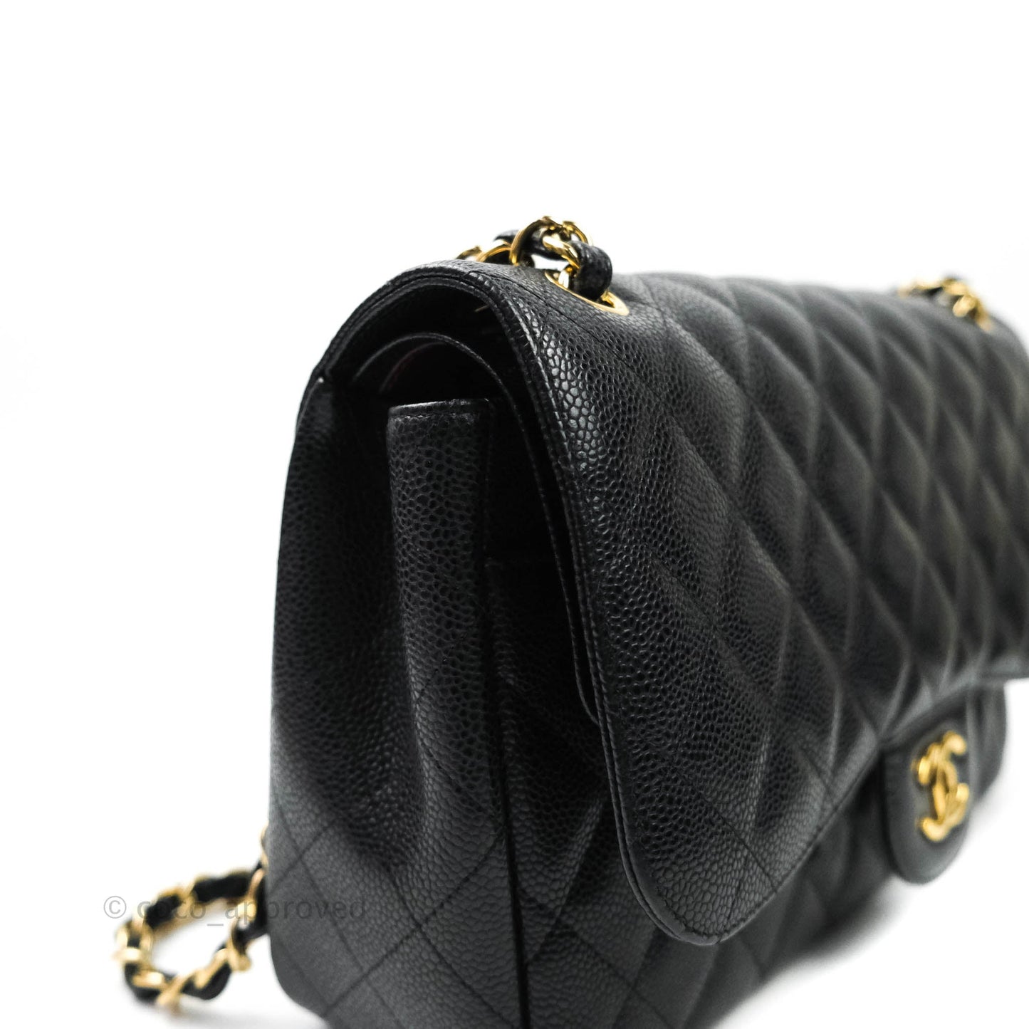 Chanel Jumbo Double Flap Black Caviar Gold Hardware⁣⁣