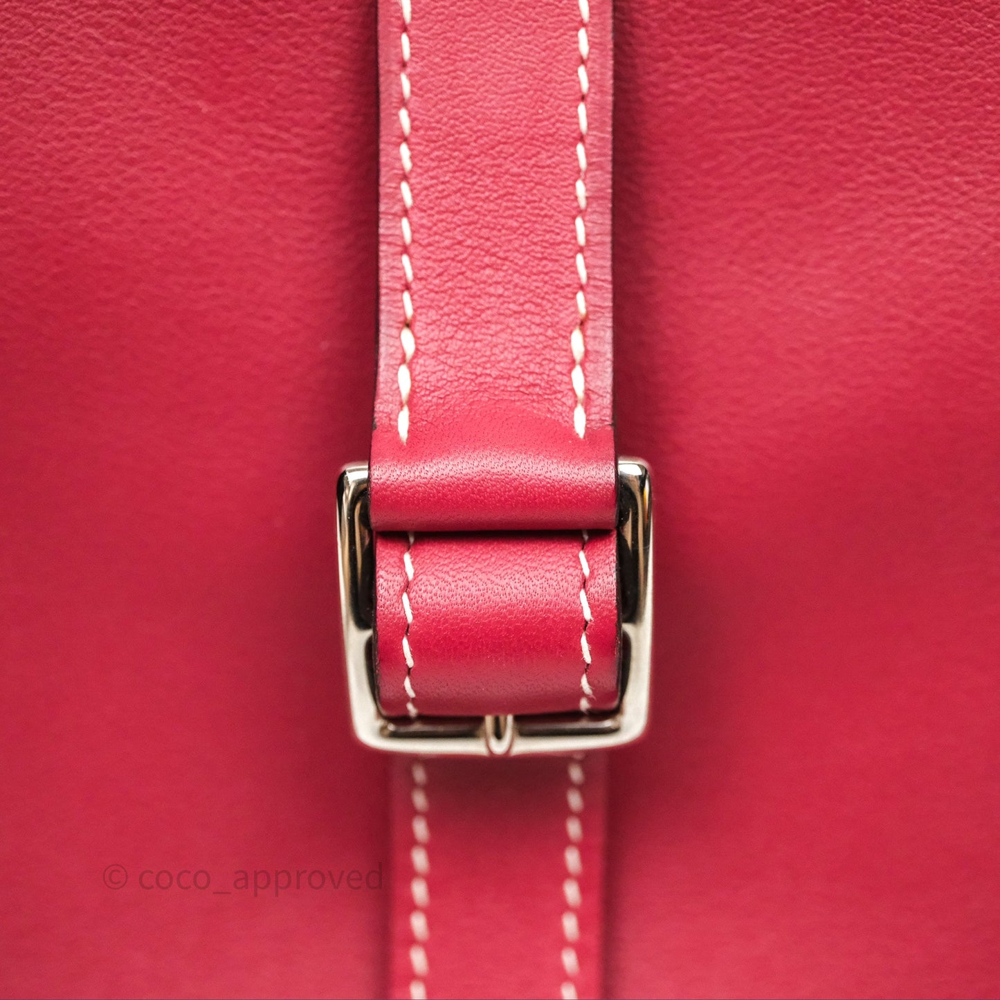 Hermès Halzan 22 Mini Rouge Grenat K1 Swift Palladium Hardware