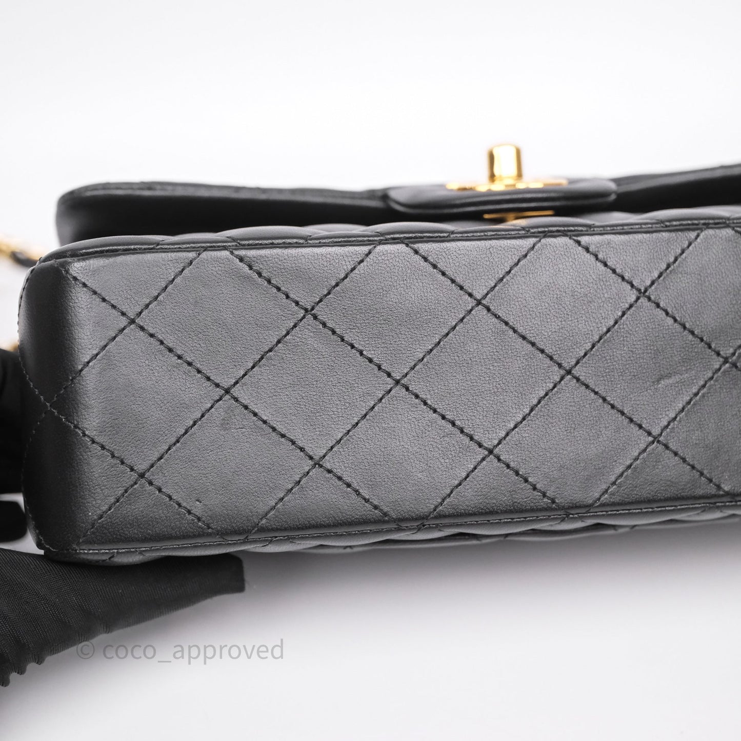Chanel Small Classic Flap Quilted Black Lambskin Gold Hardware