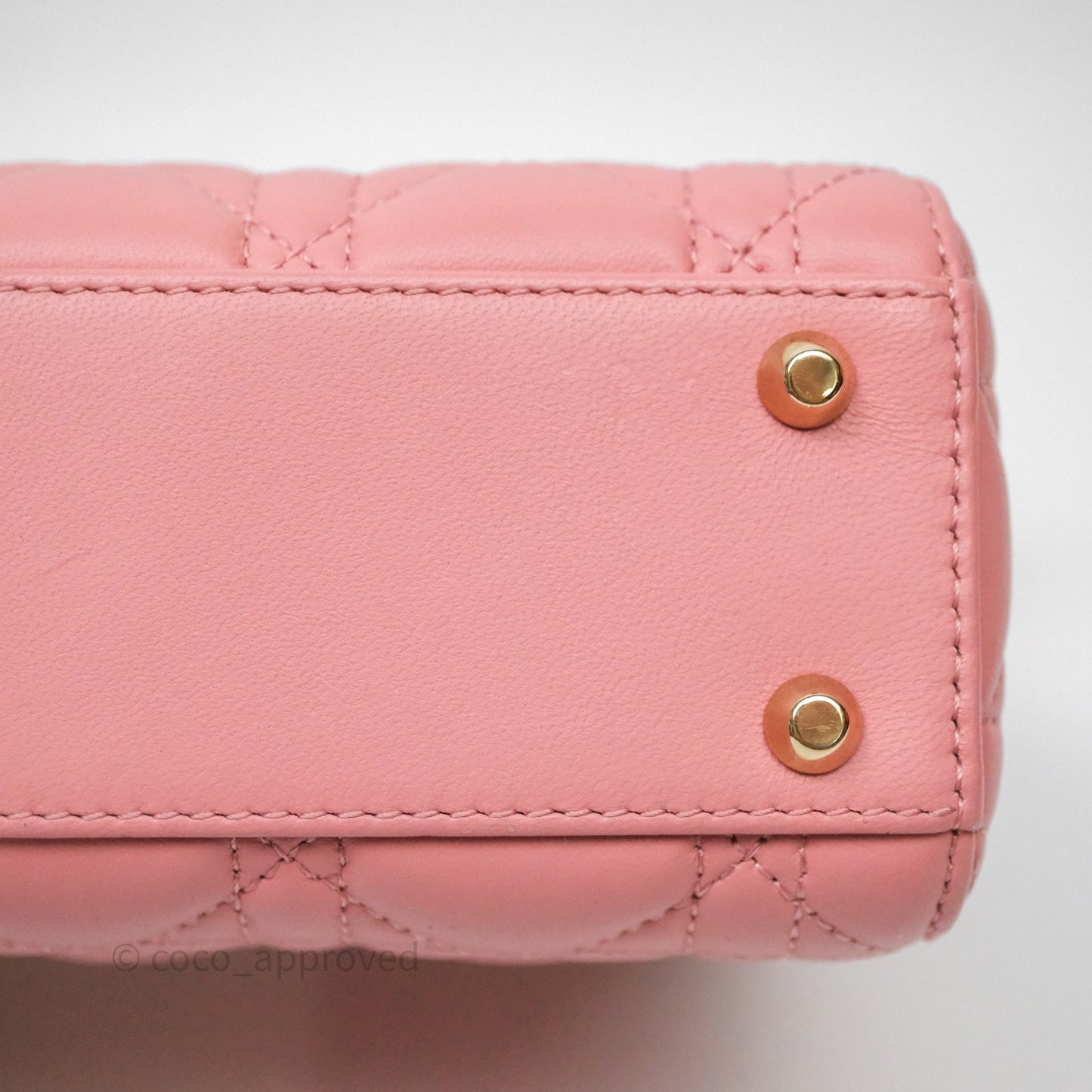 Christian Dior Mini Lady Dior My ABCDior Bag Pink Cannage Lambskin Gold Haardware