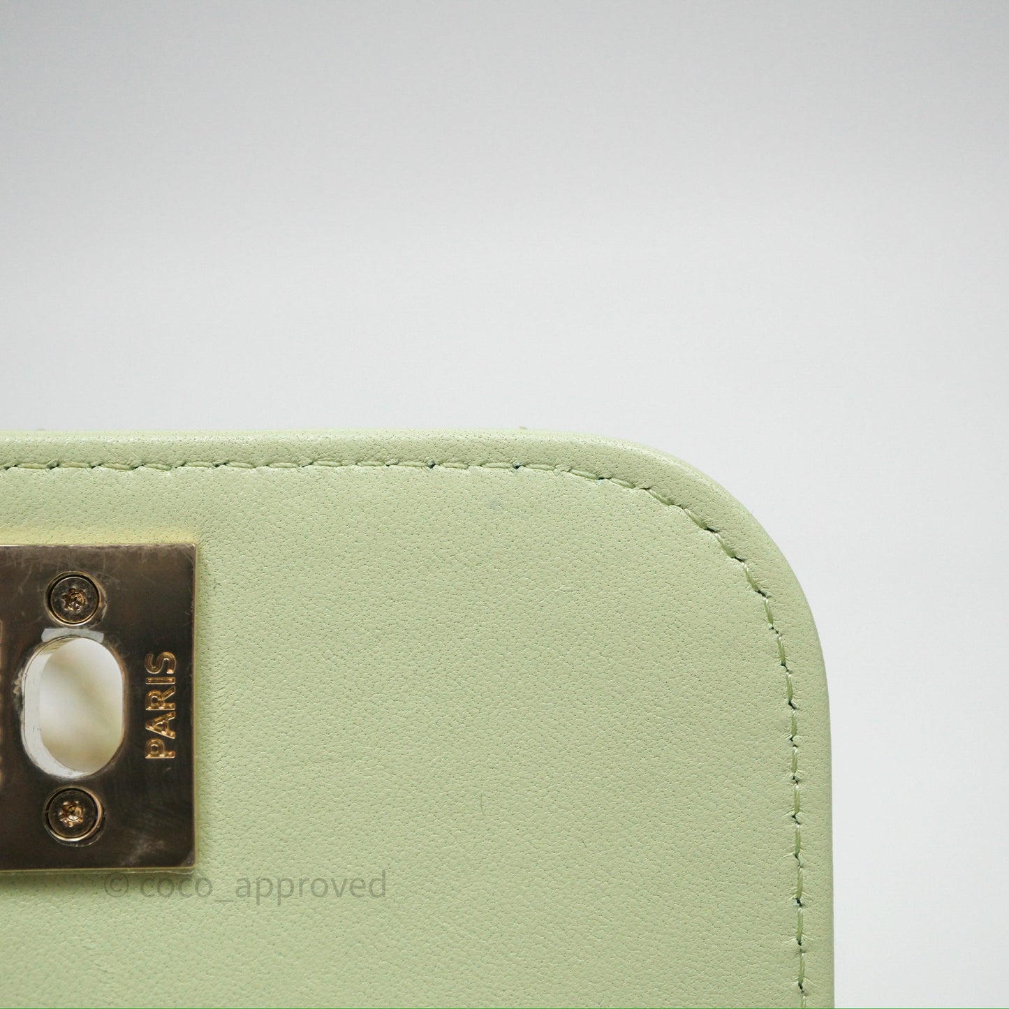 Chanel Mini Quilted Trendy CC Clutch With Chain Green Lambskin Gold Hardware