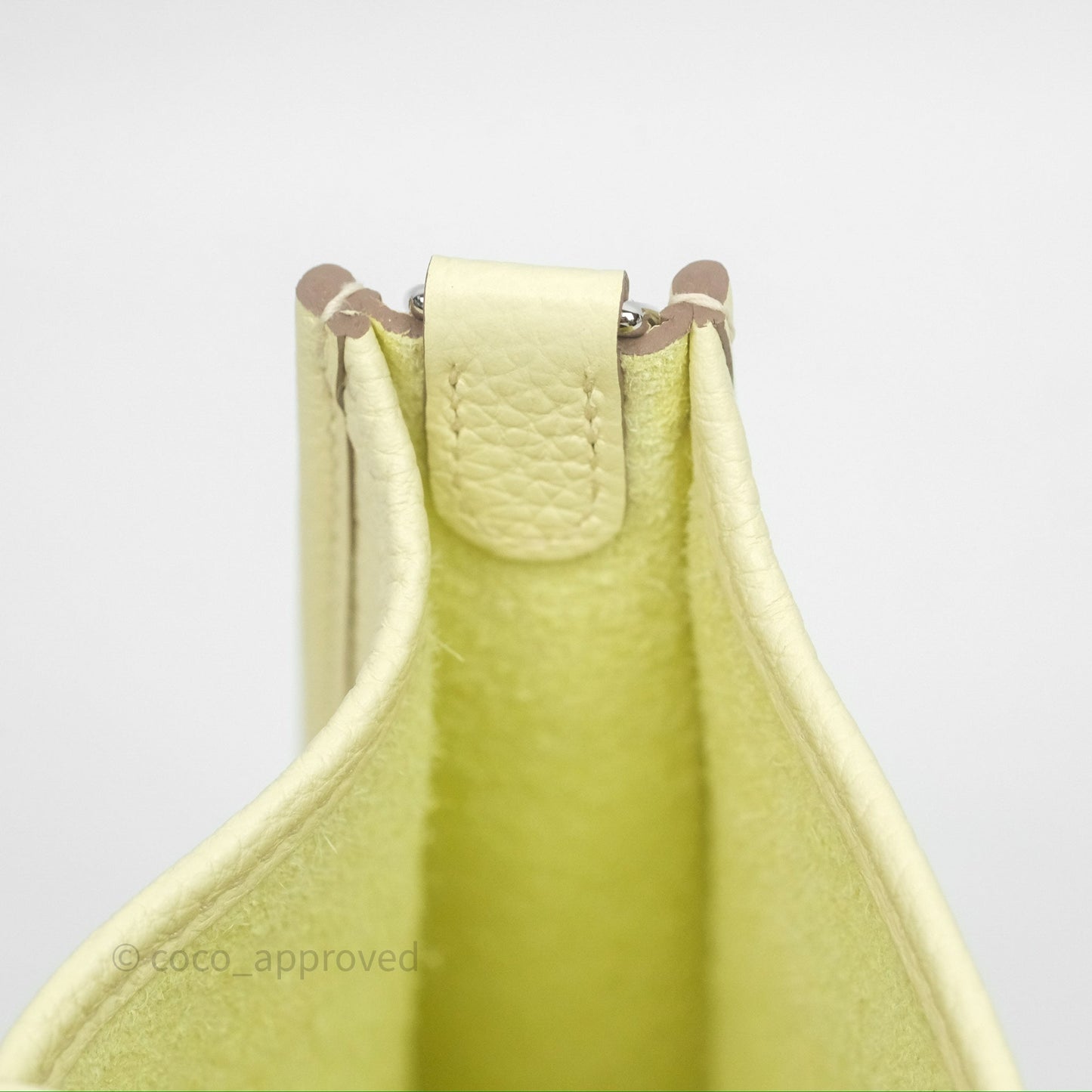 Hermès Mini Evelyne 16 Jaune Milton I8 Clemence Palladium Hardware