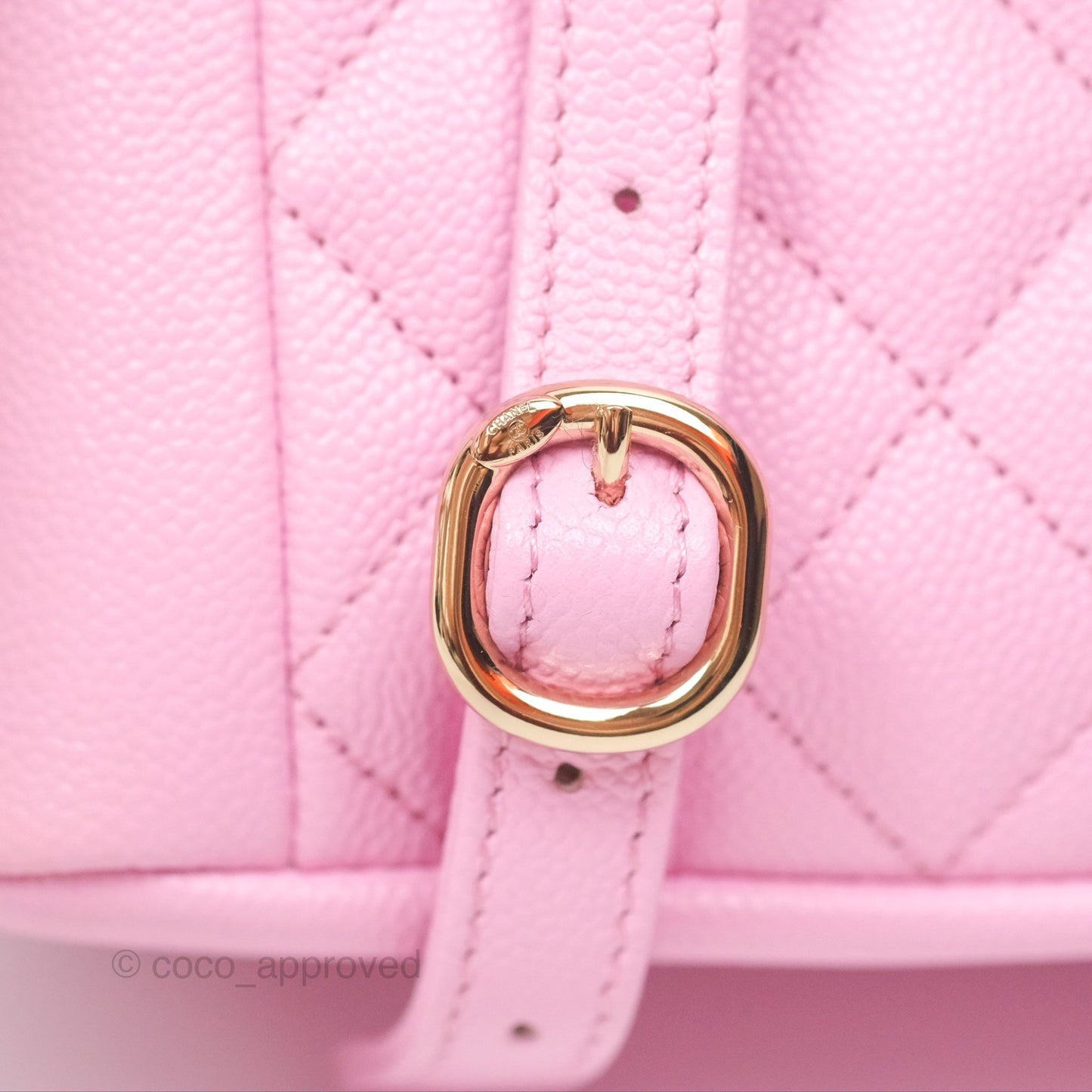 Chanel Mini Duma Backpack Pink Caviar Gold Hardware 23P