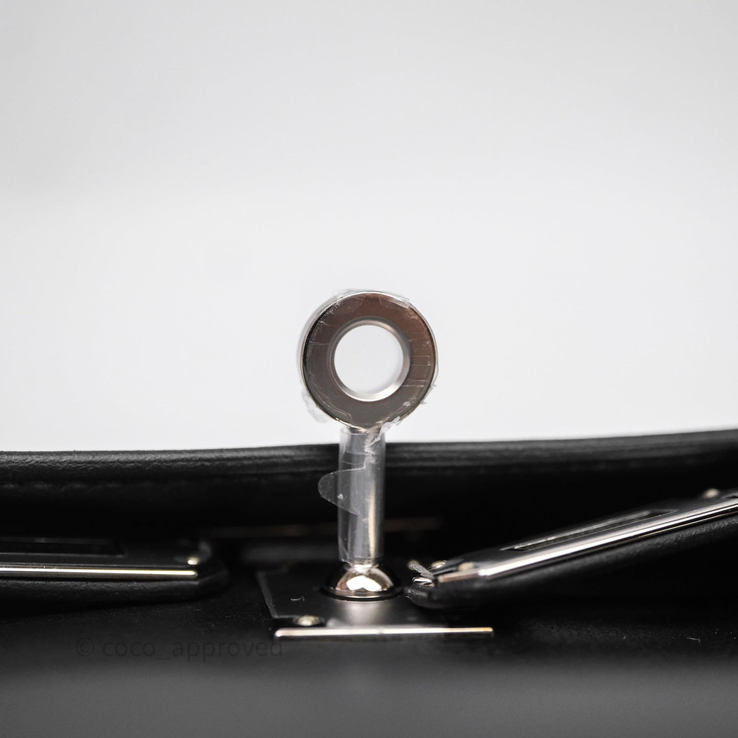 Hermès Kelly Pochette Clutch Black Swift Palladium Hardware