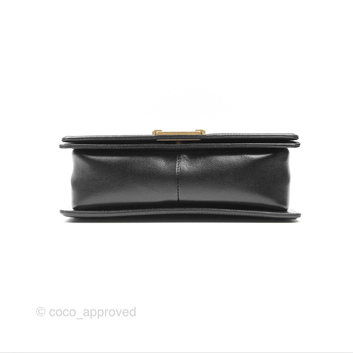 Chanel Quilted Medium Boy Black Caviar Aged Gold Hardware