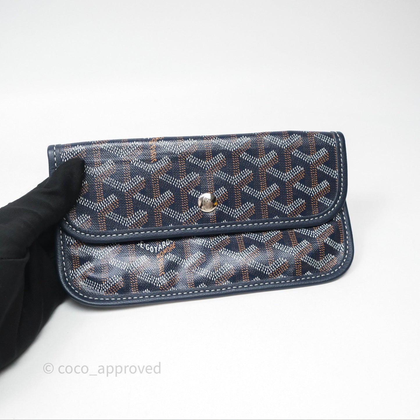 Goyard St. Louis Tote PM Navy/Tan
