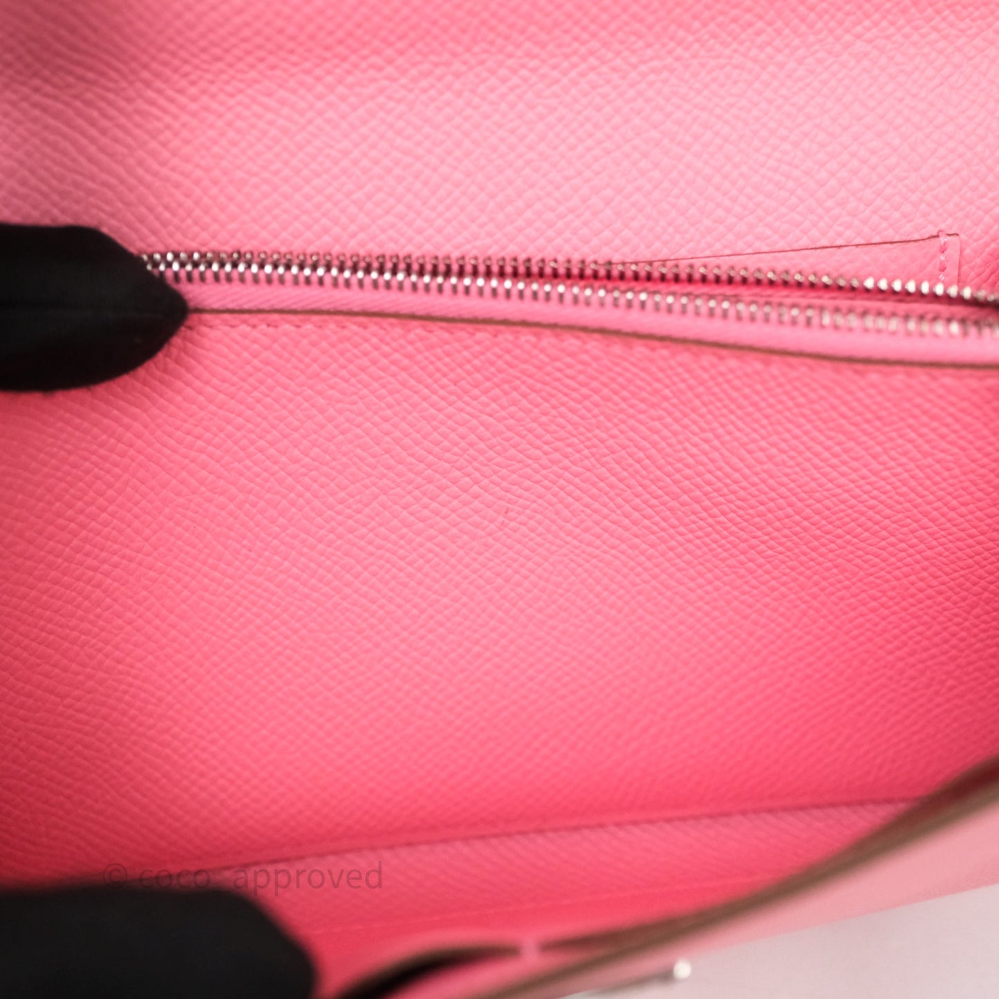 Hermès Kelly To Go Wallet Rose Confetti Epsom Palladium Hardware