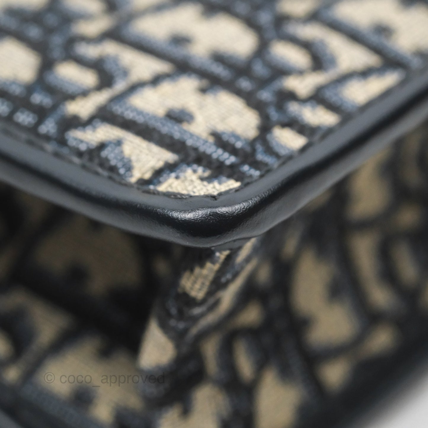 Dior 30 Montaigne East-West Bag With Chain Blue Dior Oblique Jacquard