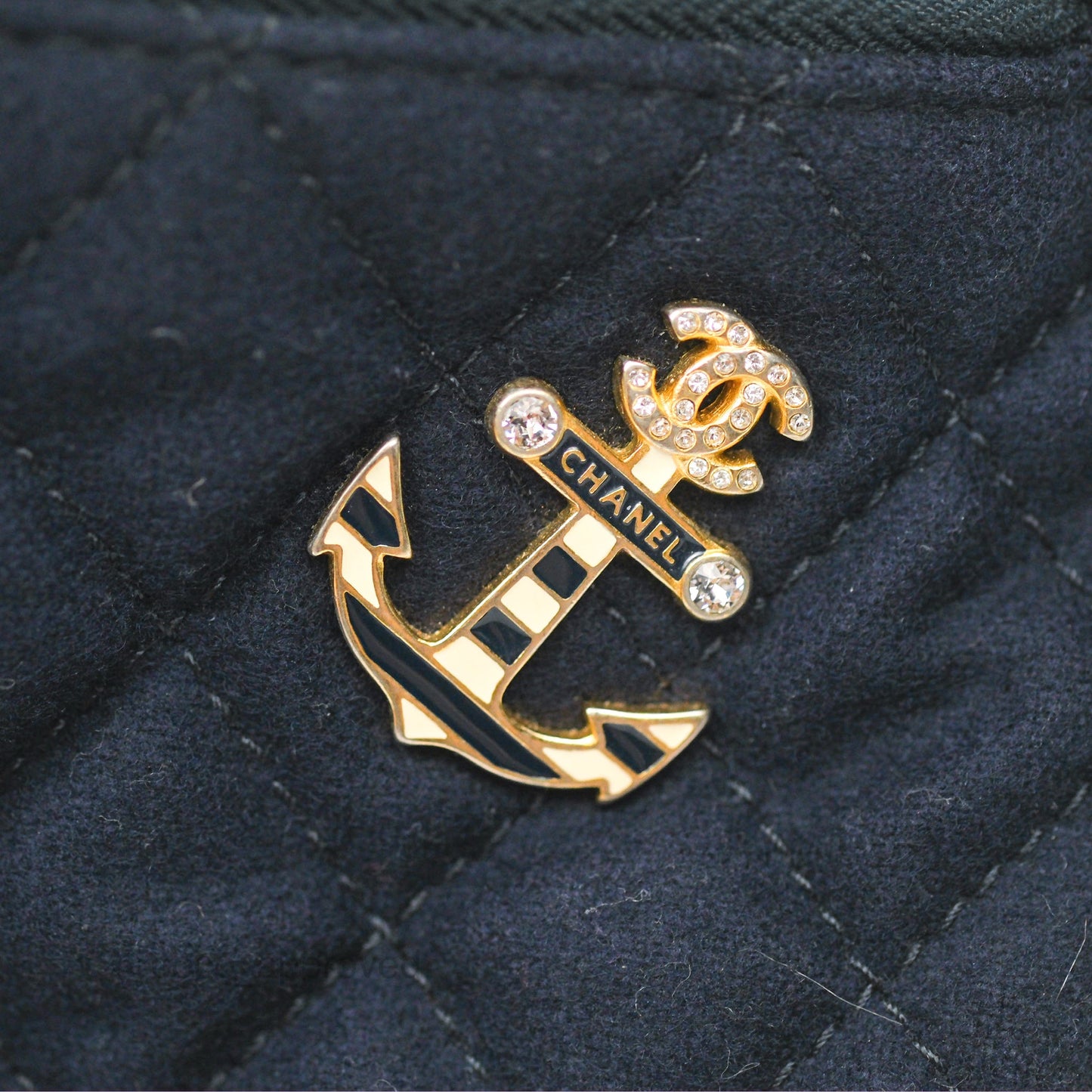 Chanel Paris Hamburg Charms Belt Bag Navy Wool Lambskin