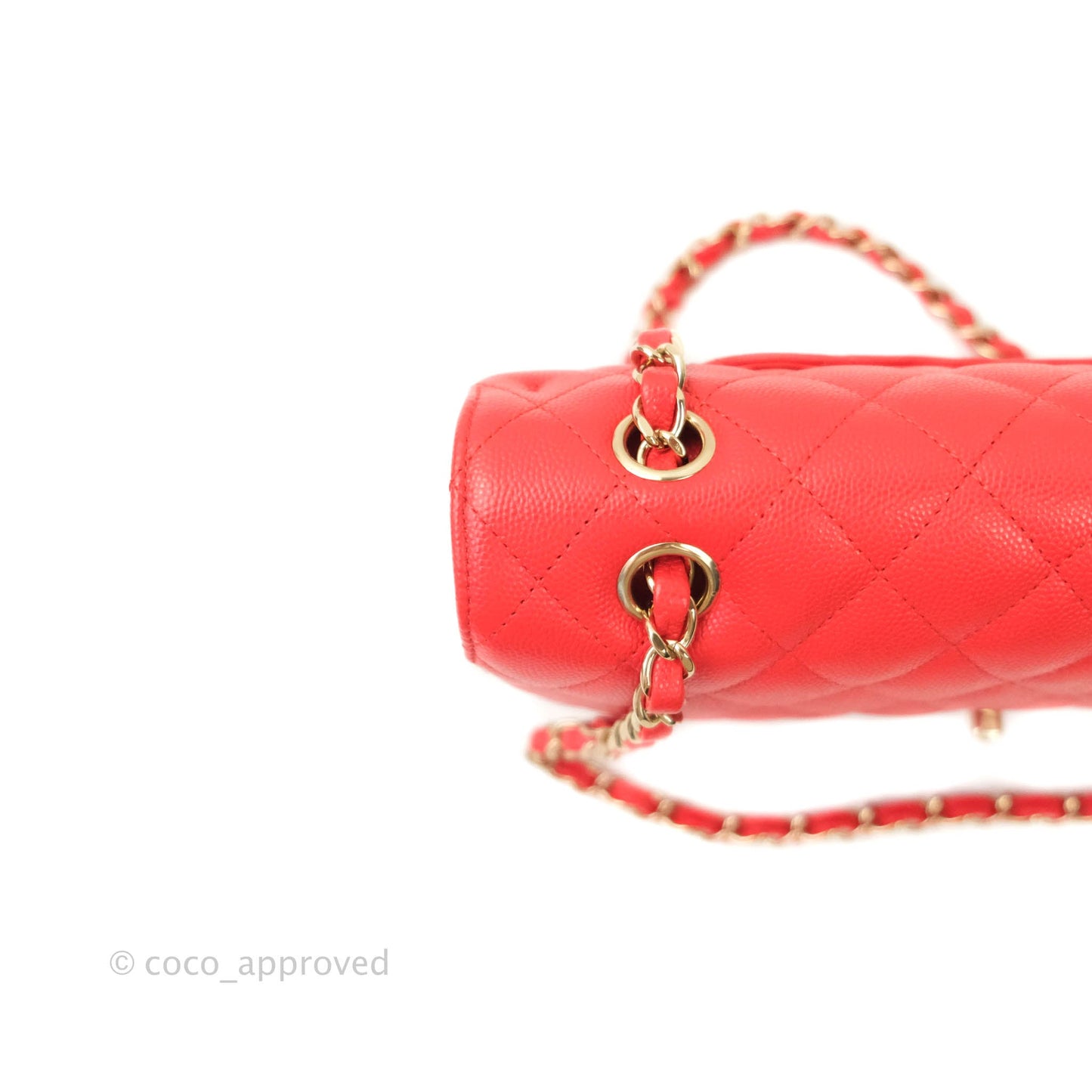 Chanel Classic M/L Medium Double Flap Red Caviar Gold Hardware