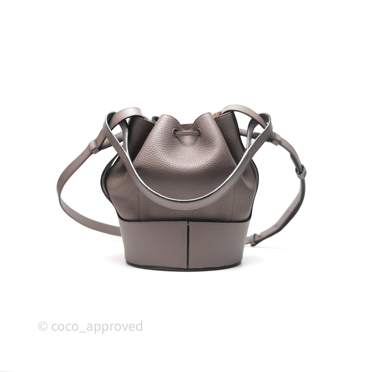 Loewe Small Balloon Bucket Bag Taupe Grained Calfskin