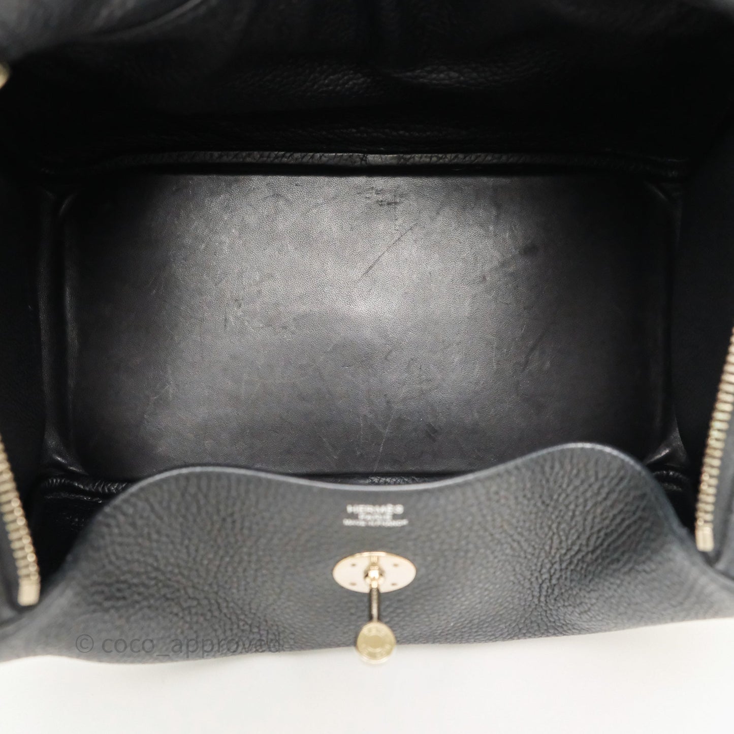 Hermès Lindy 30 Black Clemence Palladium Hardware