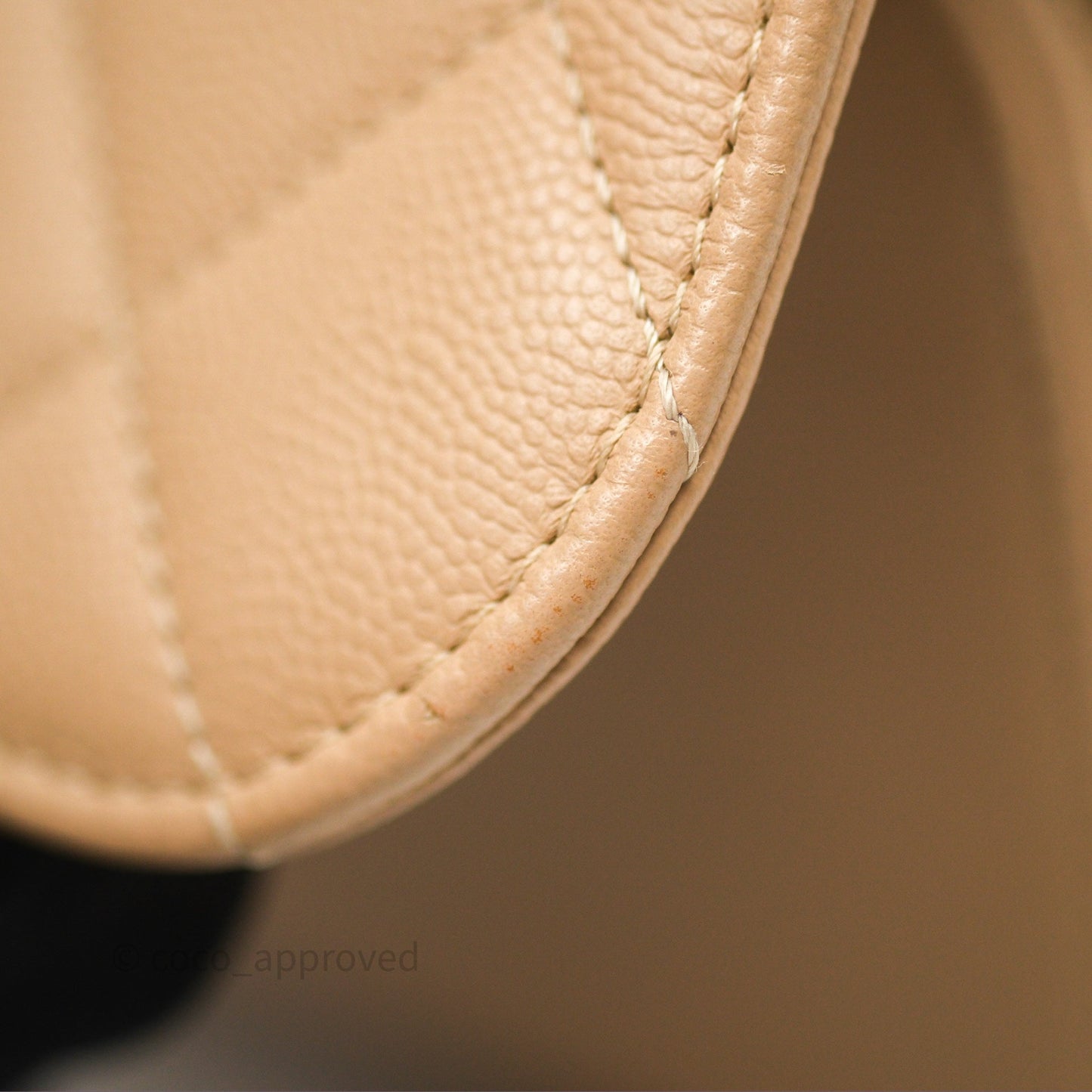 Chanel Quilted Small Business Affinity Flap Beige Caviar Gold Hardware