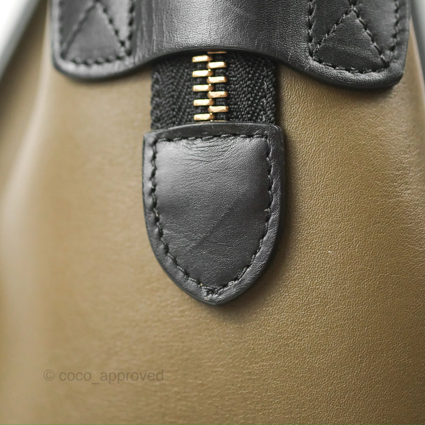 Celine Mini Luggage Bag Black/Brown/Ivory Calfskin