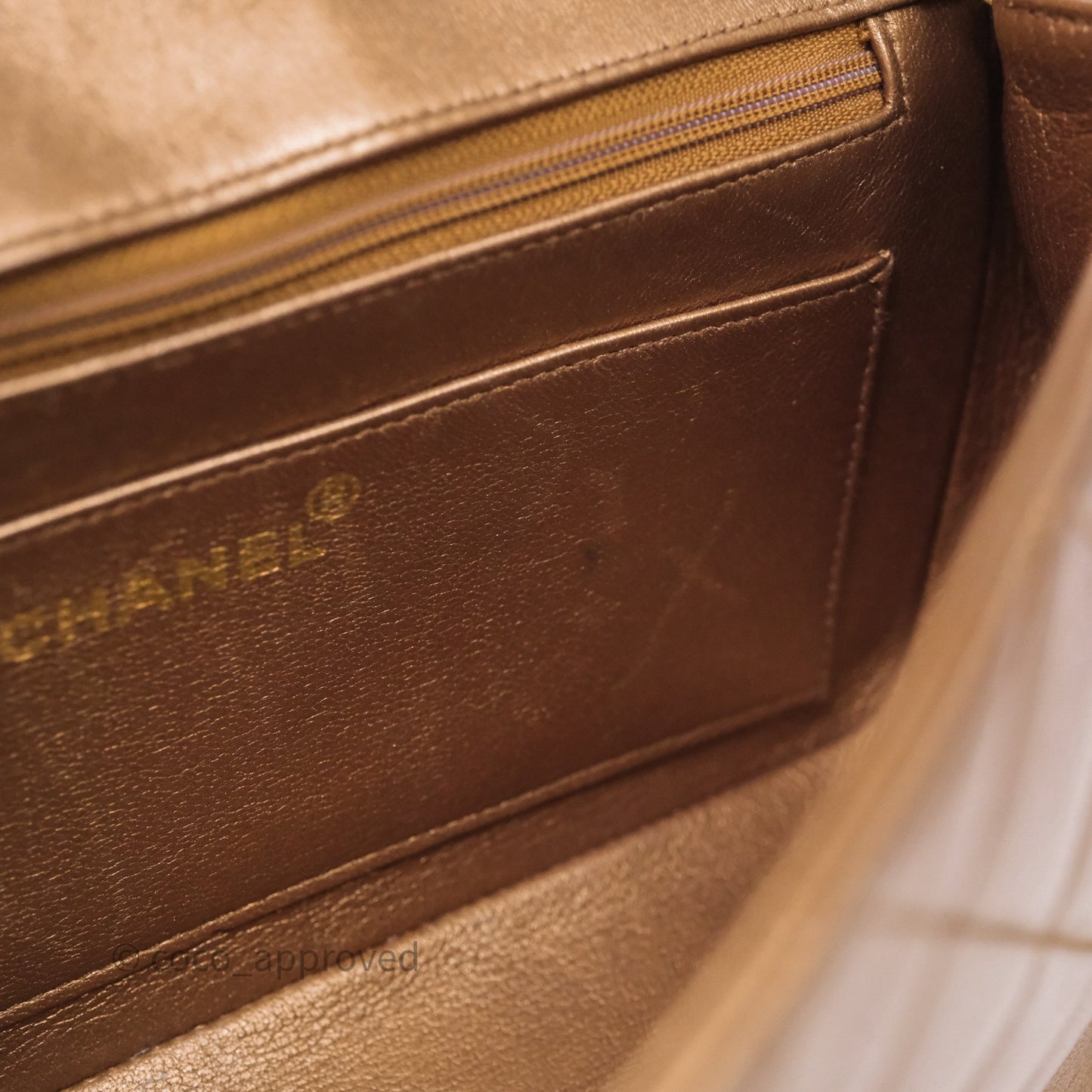 Chanel Vintage Small Quilted Classic Diana Flap Bag Gold Lambskin 24K Gold Hardware