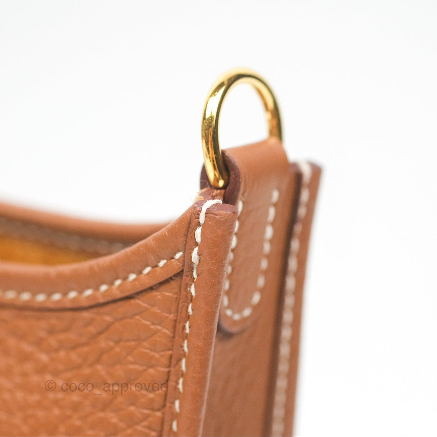 Hermès Mini Evelyne 16 Gold Clemence Gold Hardware