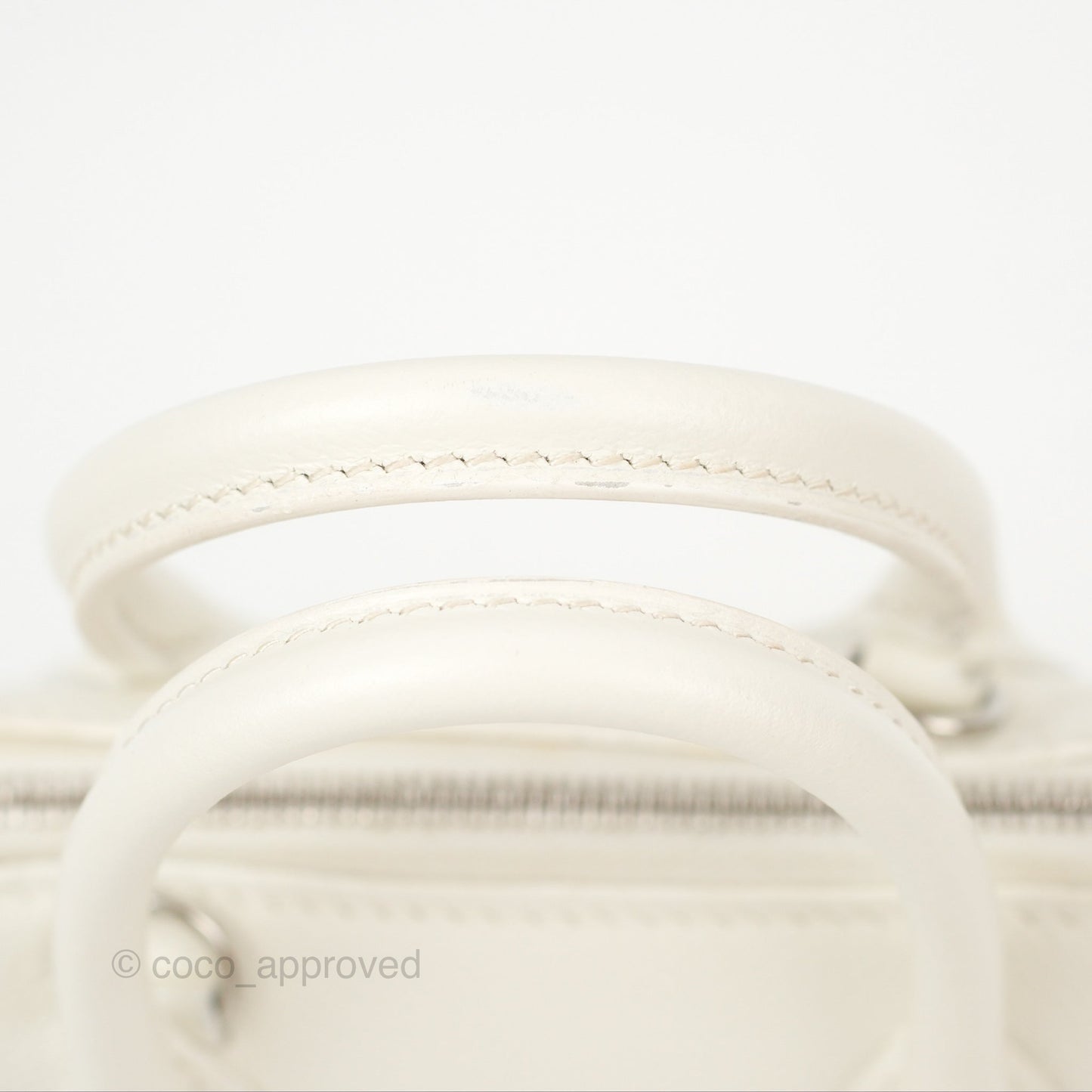 Hermès Mini Bolide 1923 White/Lime Evercolor Palladium Hardware