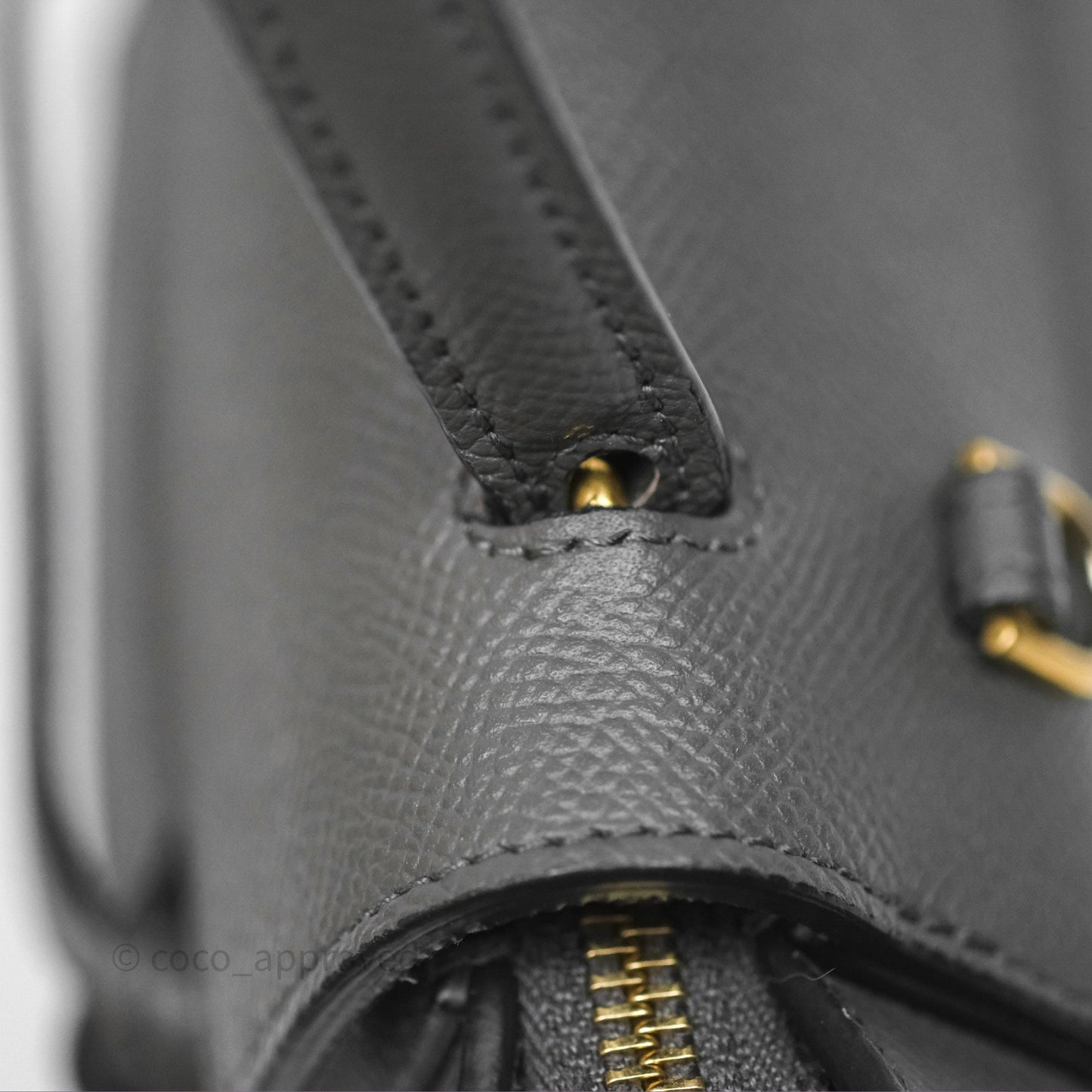 Celine Pico Belt Bag Grey Grained Calfskin Gold Hardware