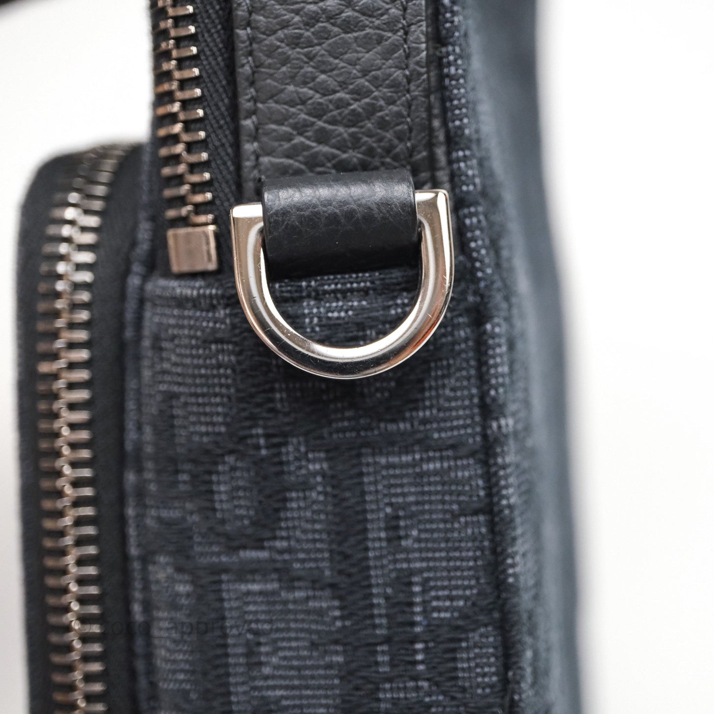 Christian Dior Men's Crossbody Bag Black Oblique Canvas