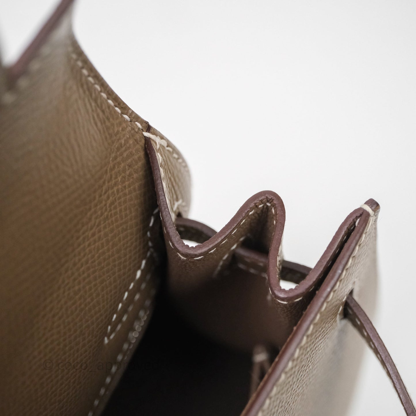 Hermes Kelly 25 Etoupe 18 Epsom Palladium Hardware