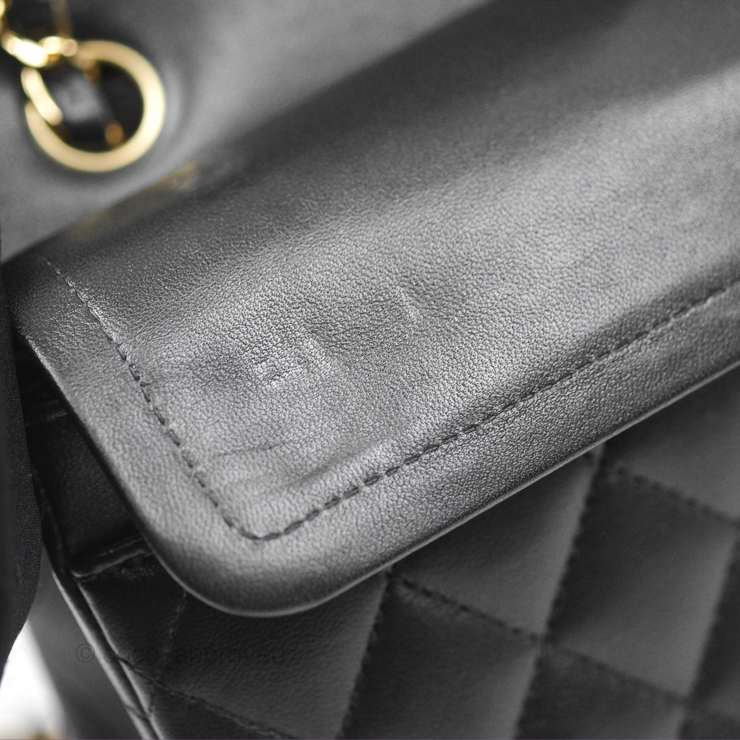 Chanel Small Classic Flap Quilted Black Lambskin Gold Hardware