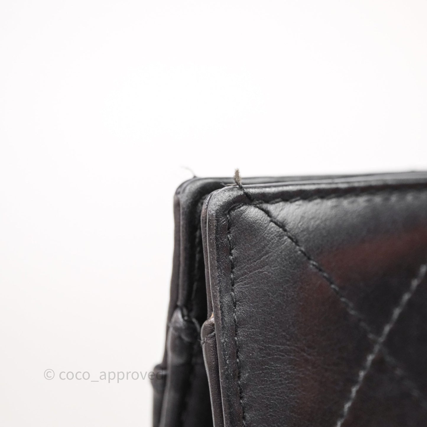 Chanel Vintage Tote Bag Quilted Black Lambskin Antique Gold Hardware
