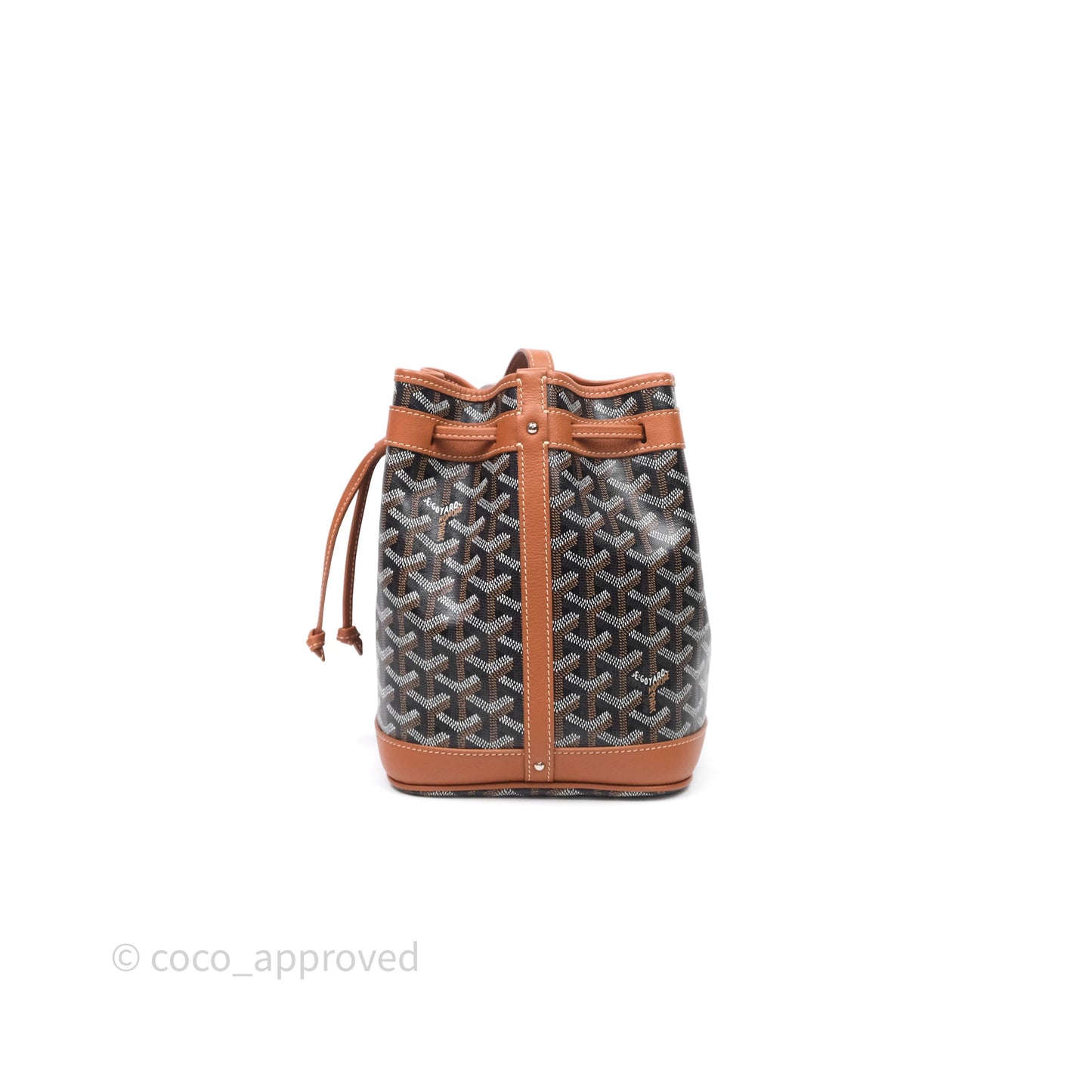 Goyard Petit Flot Bucket Bag Black & Tan Goyardine