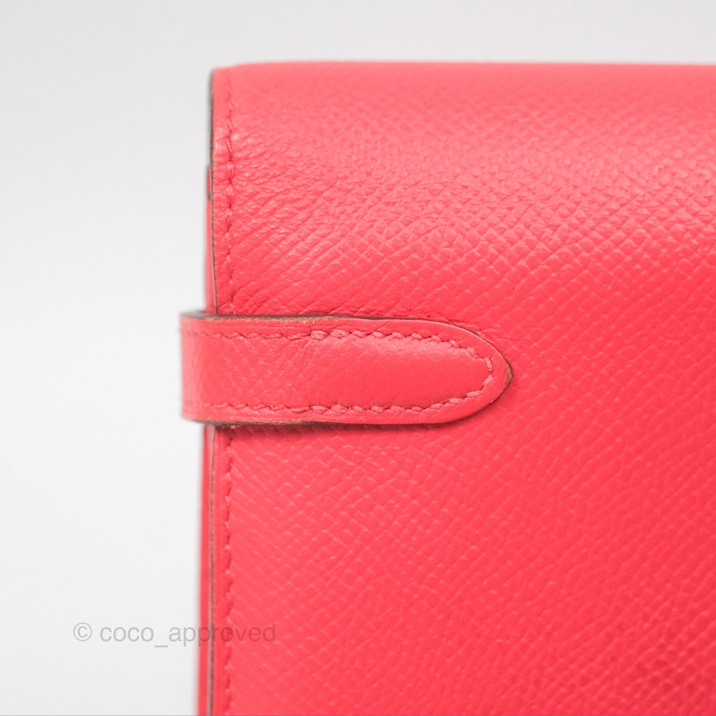 Hermès Kelly Wallet Pink Epsom Palladium Hardware