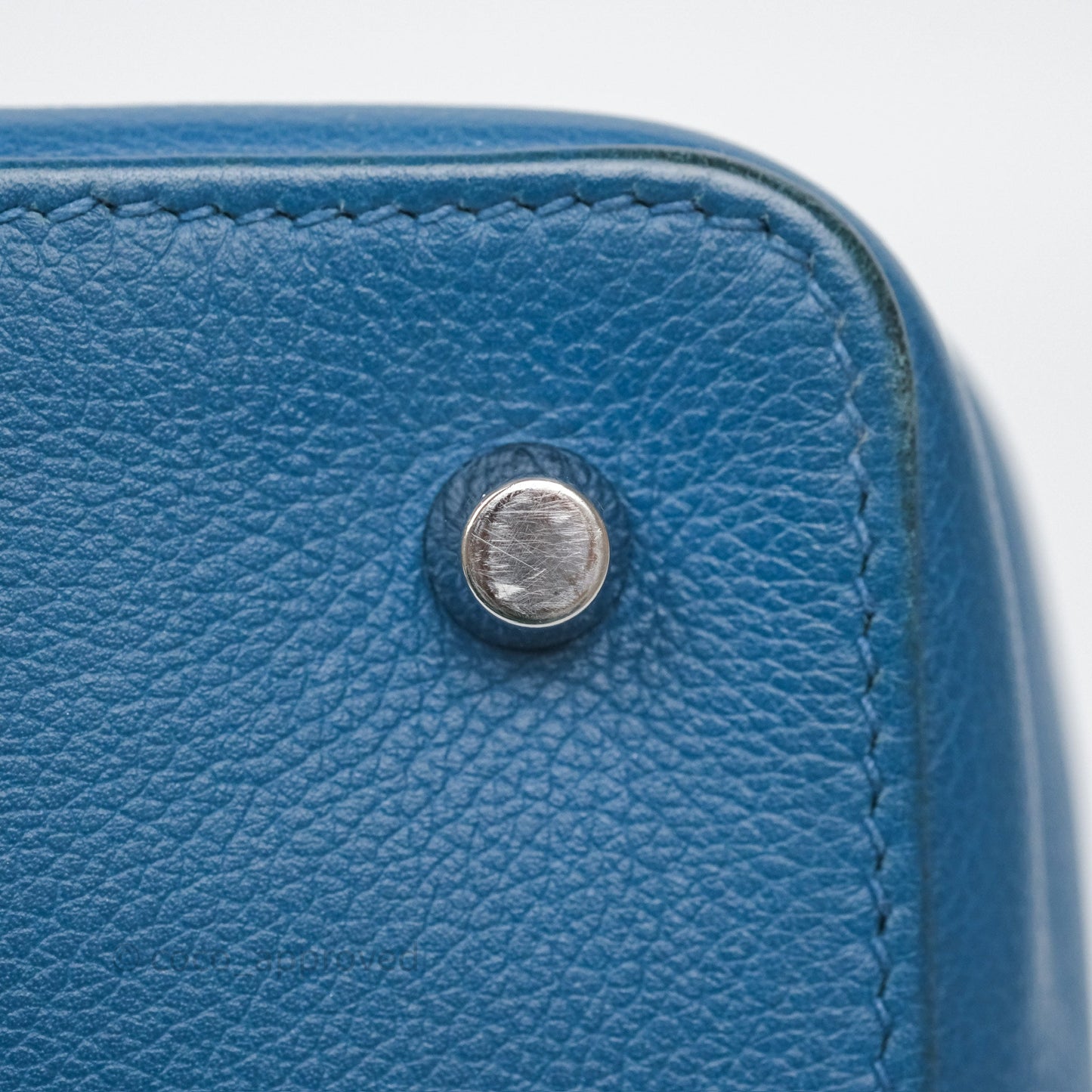 Hermès ToolBox 20 Bleu Cobalt 7C Evercolor Palladium Hardware